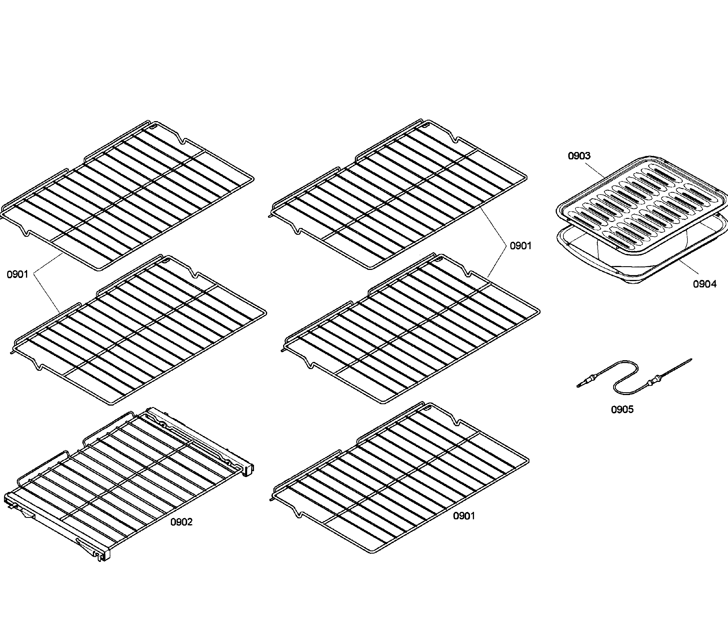 Bosch HBL8650UC/06 shelfs diagram