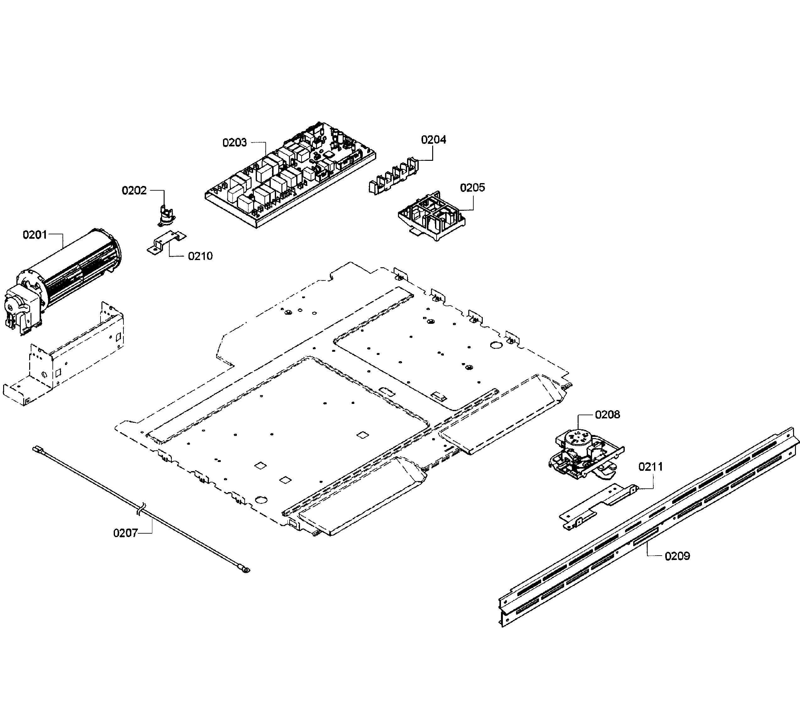 Bosch HBL8650UC/10 pcb's assy diagram