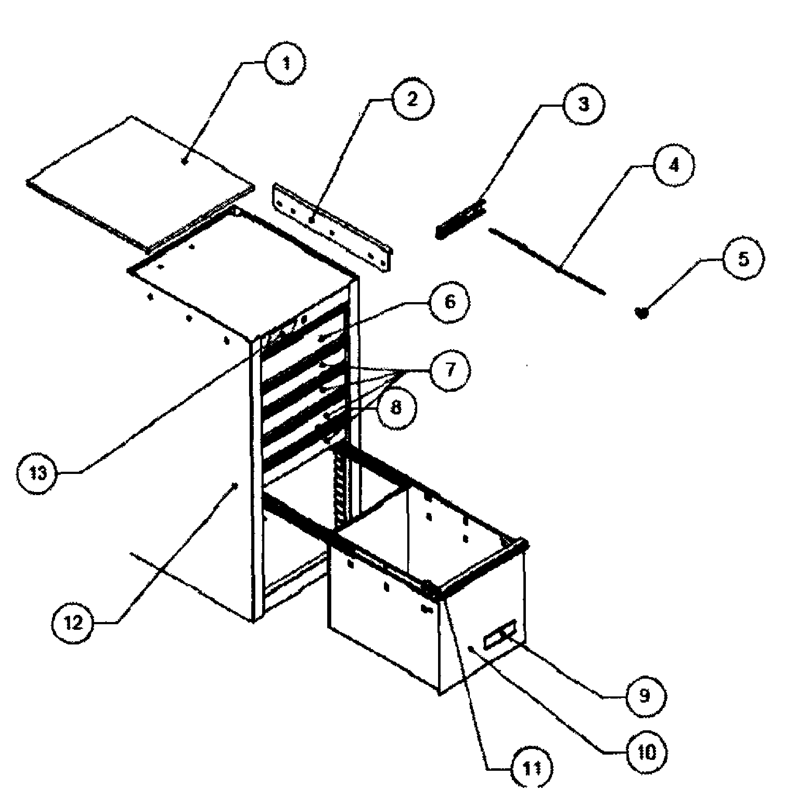 Craftsman 706596023 side cabinet diagram