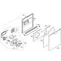 Bosch SHE43P16UC/64 door assy diagram