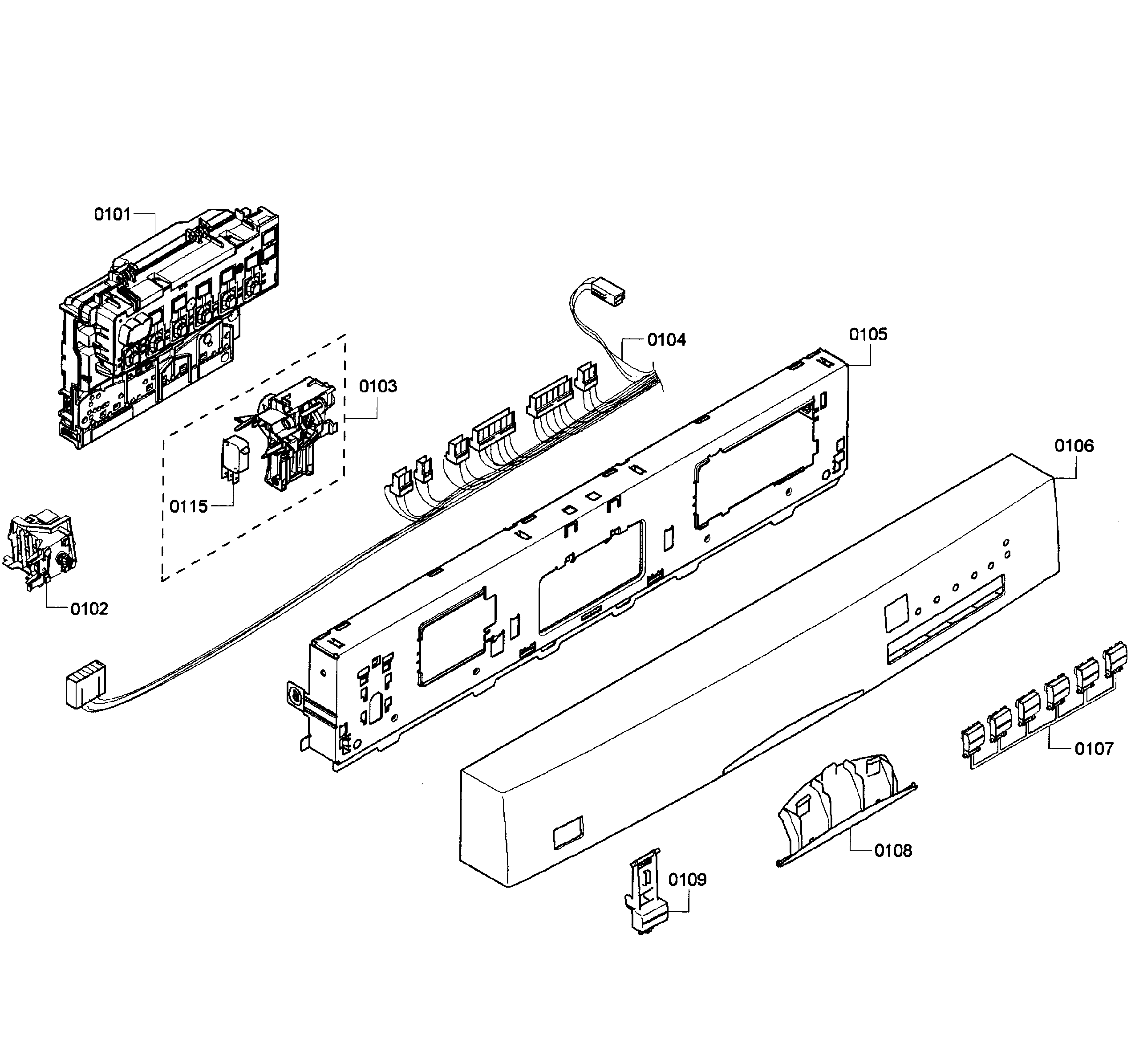 Bosch SHE43P02UC/61 control panel diagram