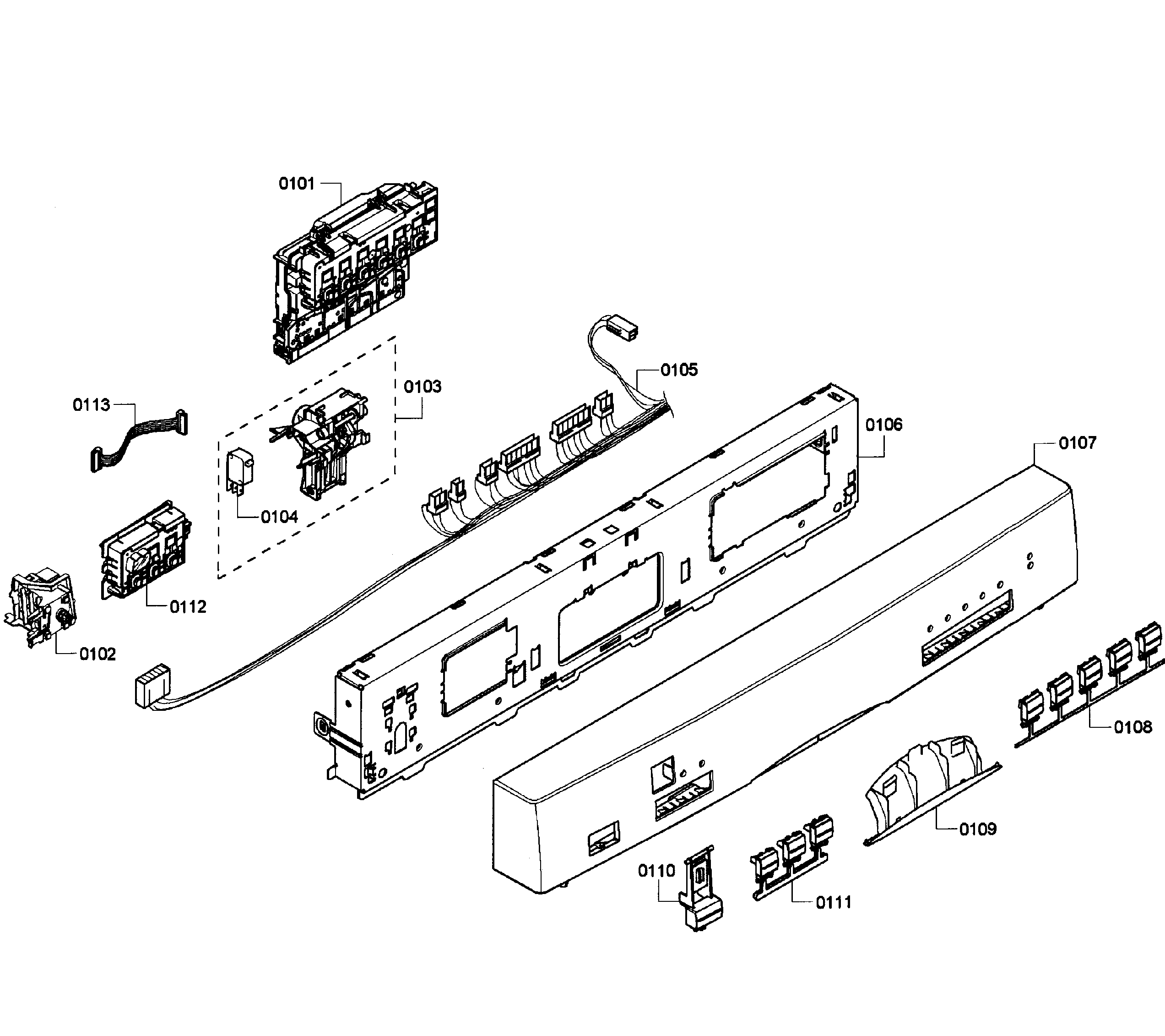 Bosch SHE55P05UC/59 control panel diagram