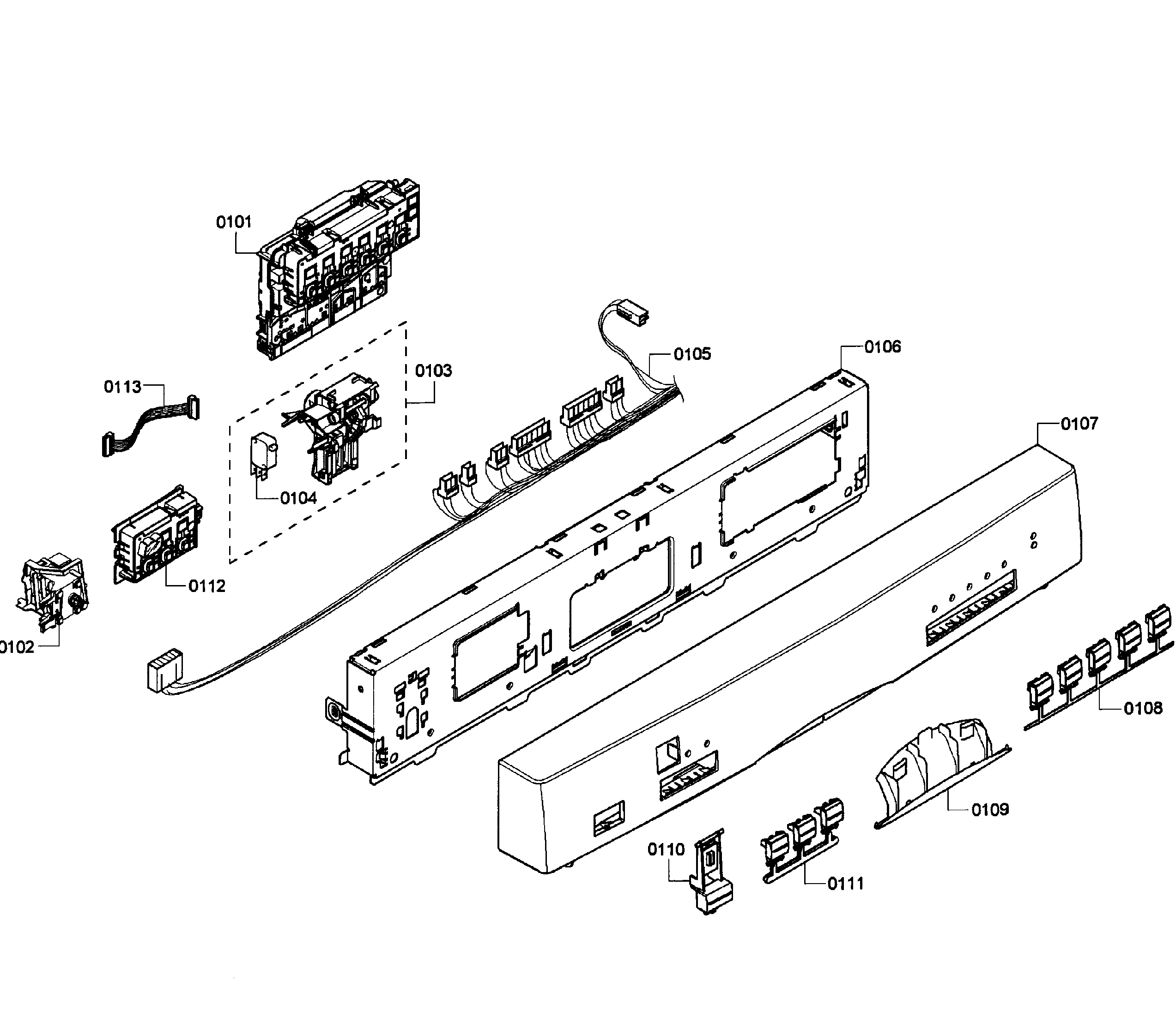 Bosch SHE55P05UC/61 control panel diagram