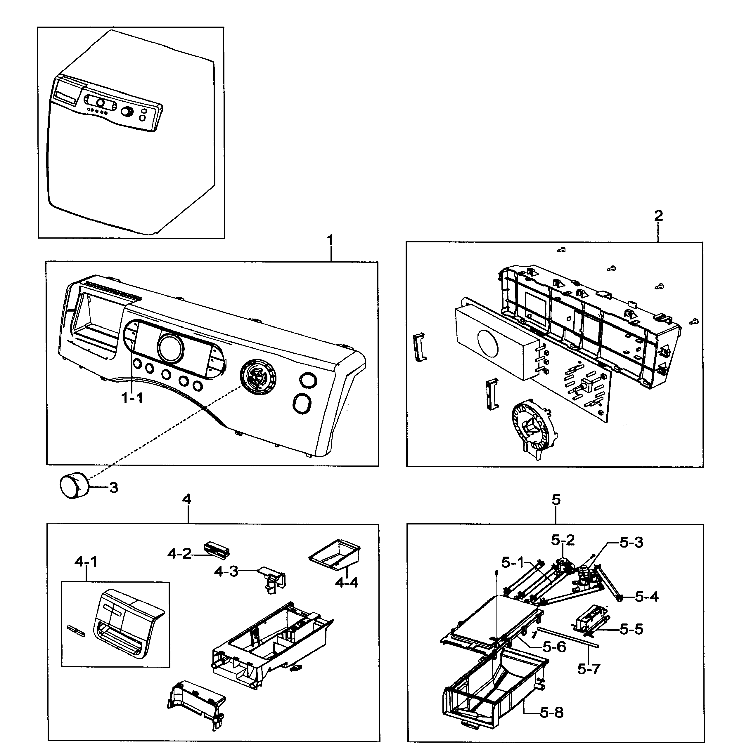 Samsung WF337AAR/XAA-00 control panel diagram