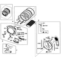Samsung DV419AGU/XAA-01 drum assy diagram