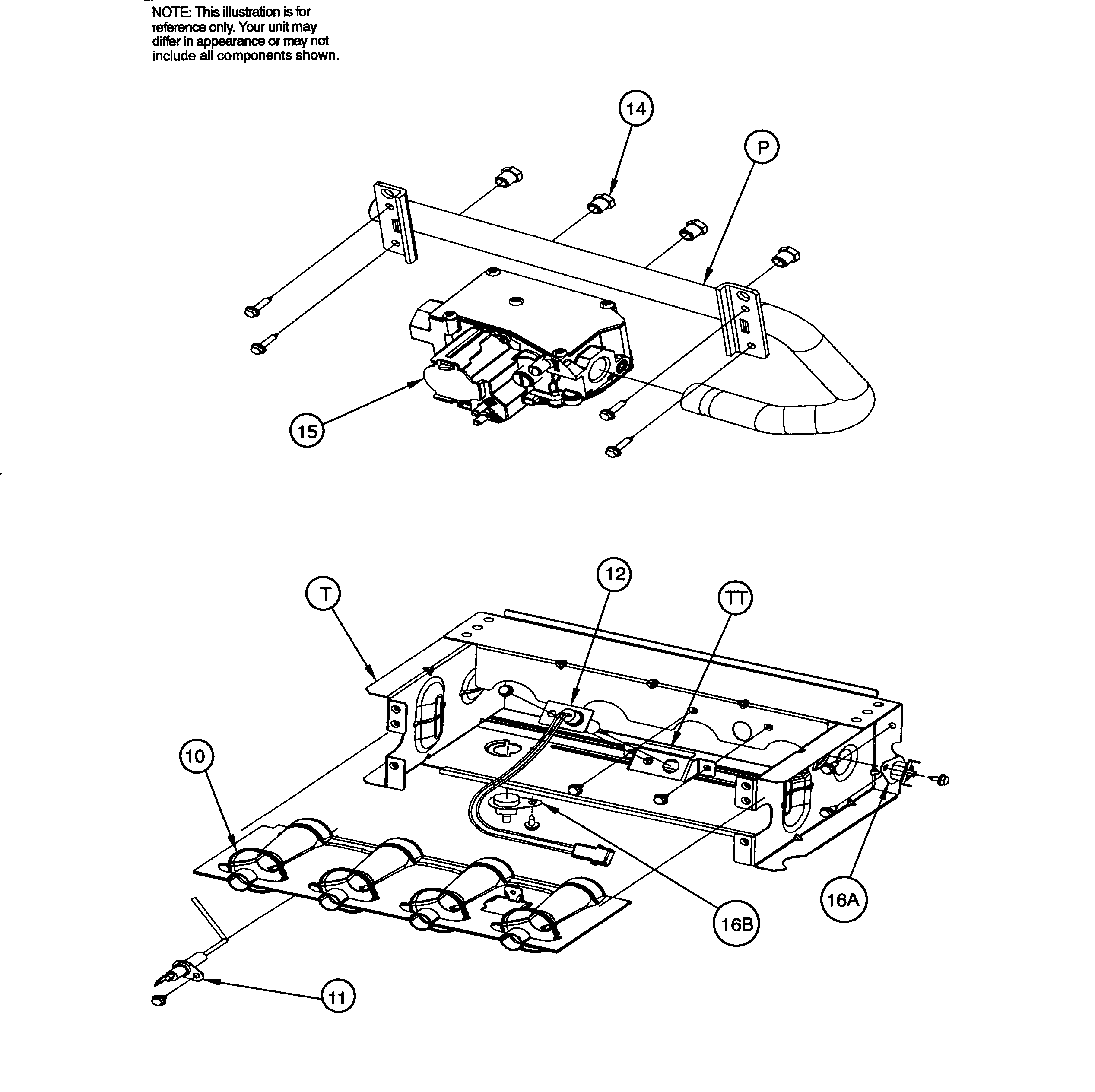 ICP F9MVT0801716A1 burner assy diagram