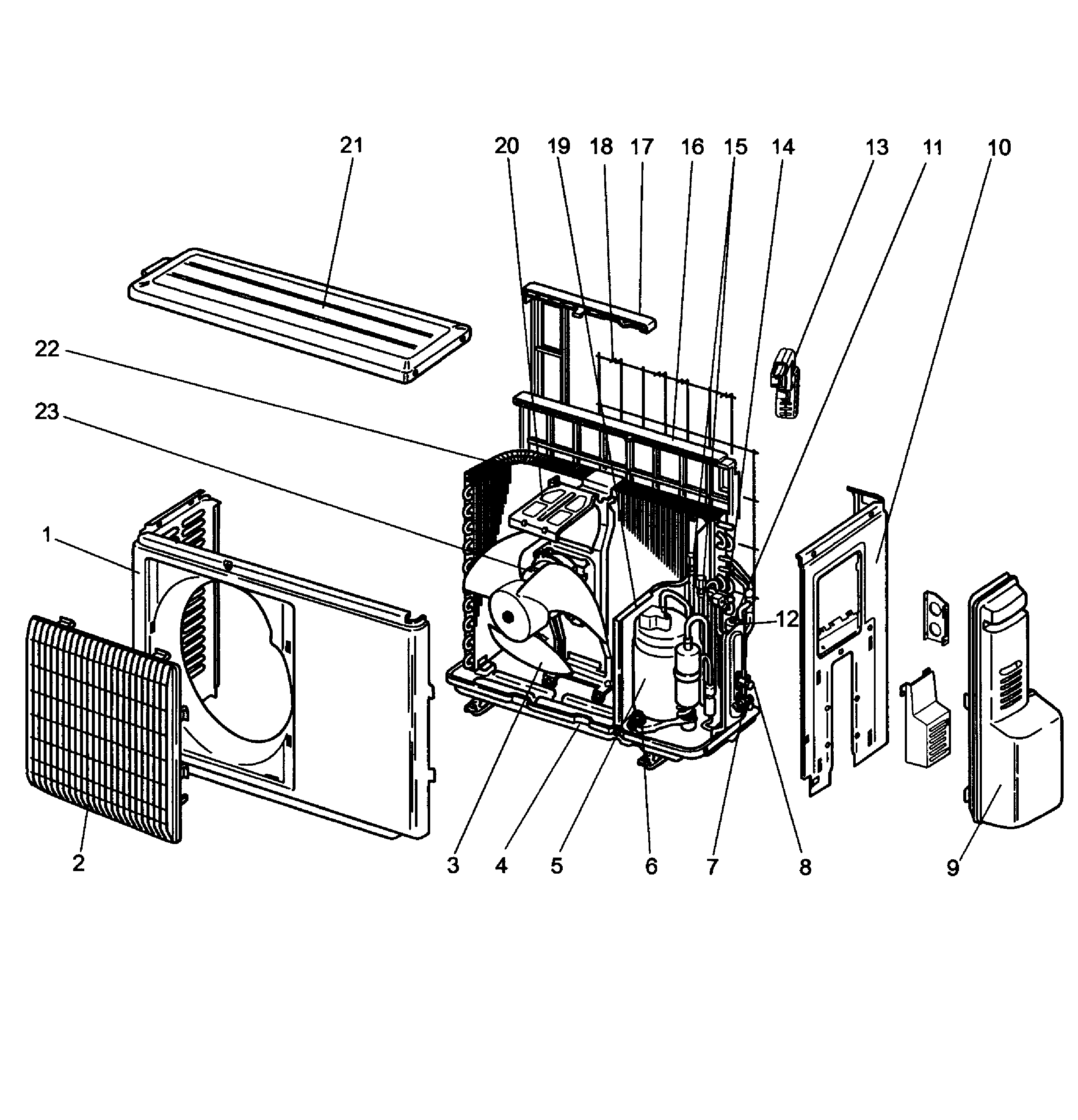 Mitsubishi MUZ-GE12NA cabinet assy diagram
