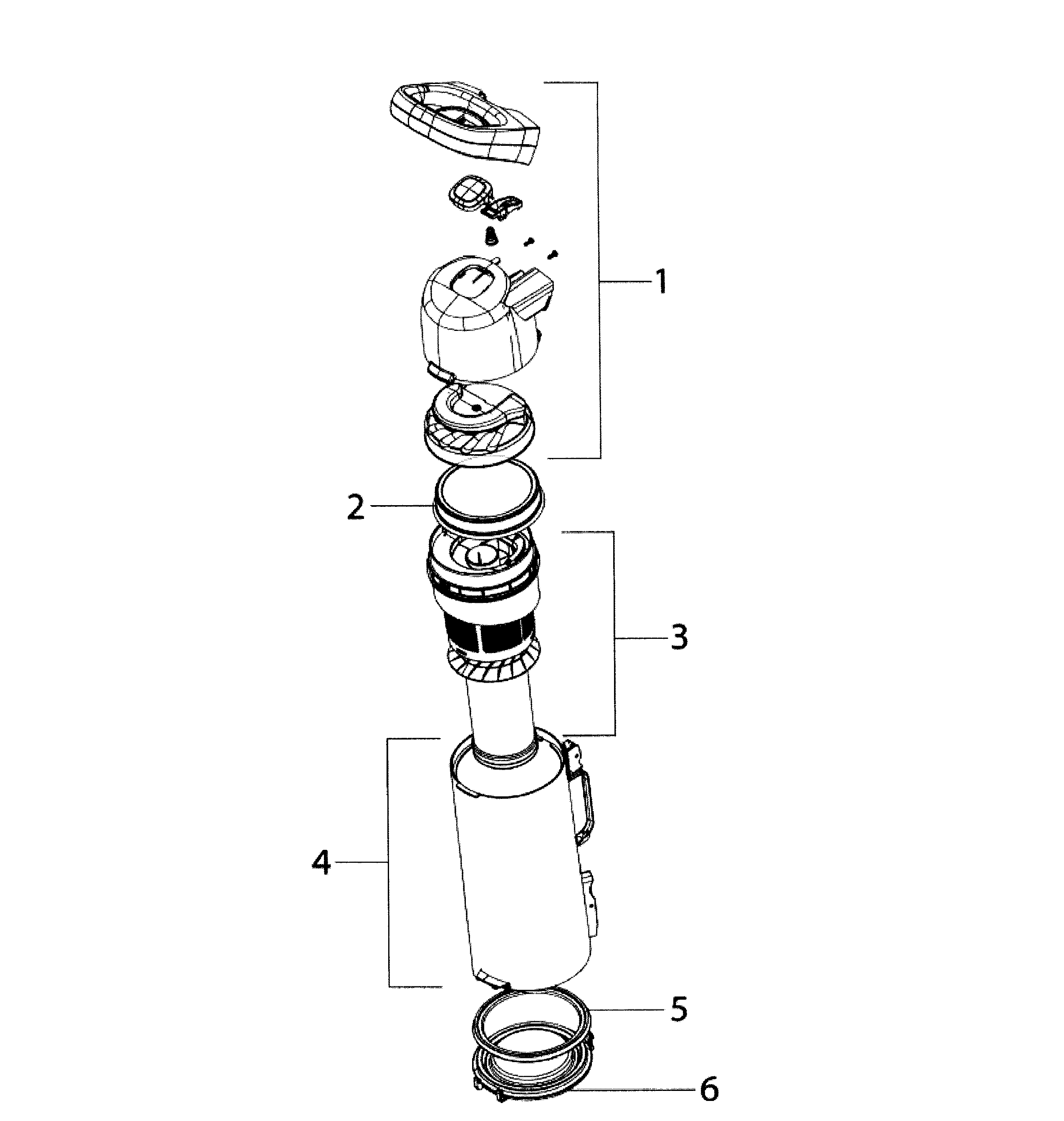 Electrolux EL8807A cyclone diagram