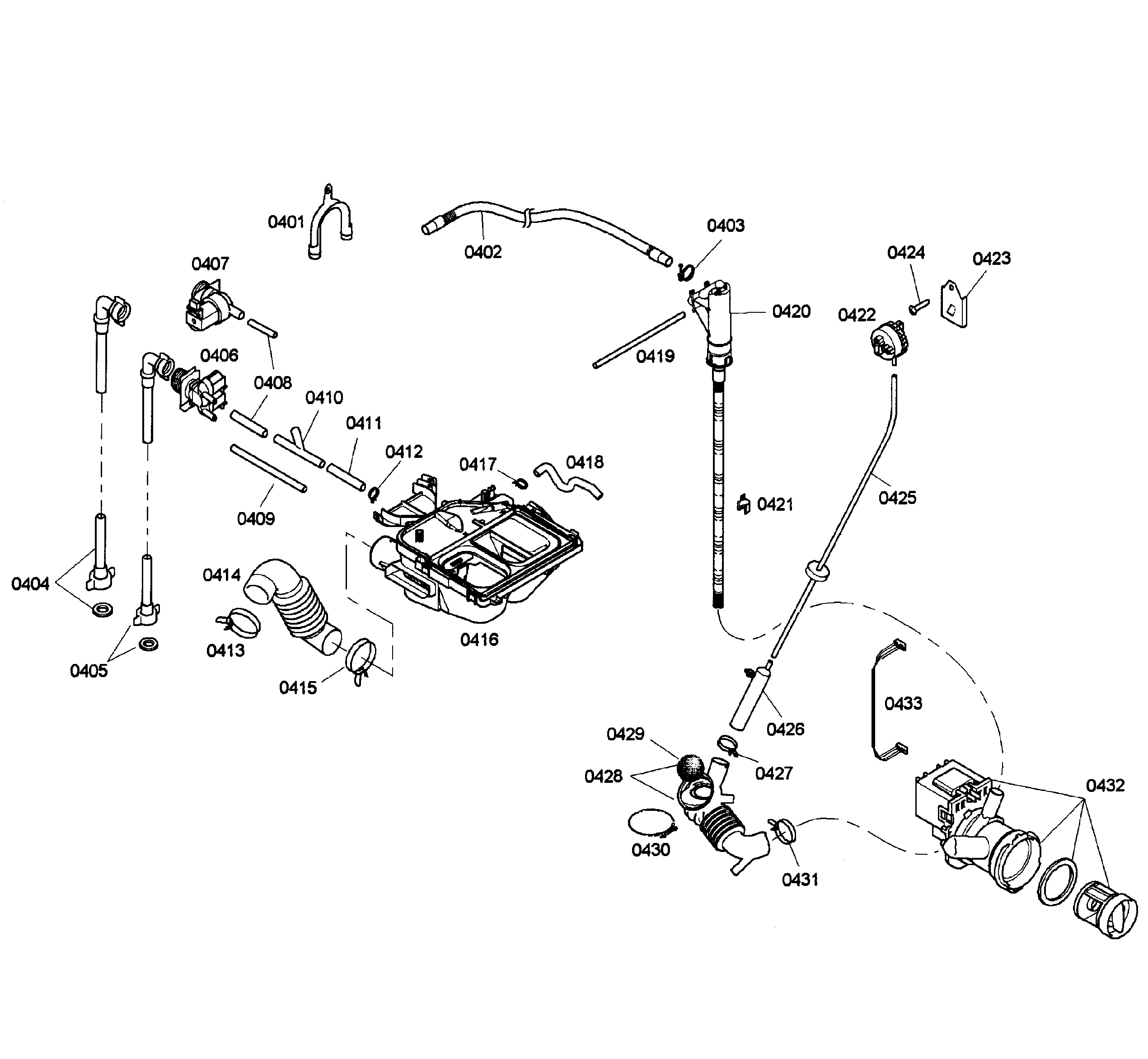 Bosch WFMC4300UC/01 pump assy diagram