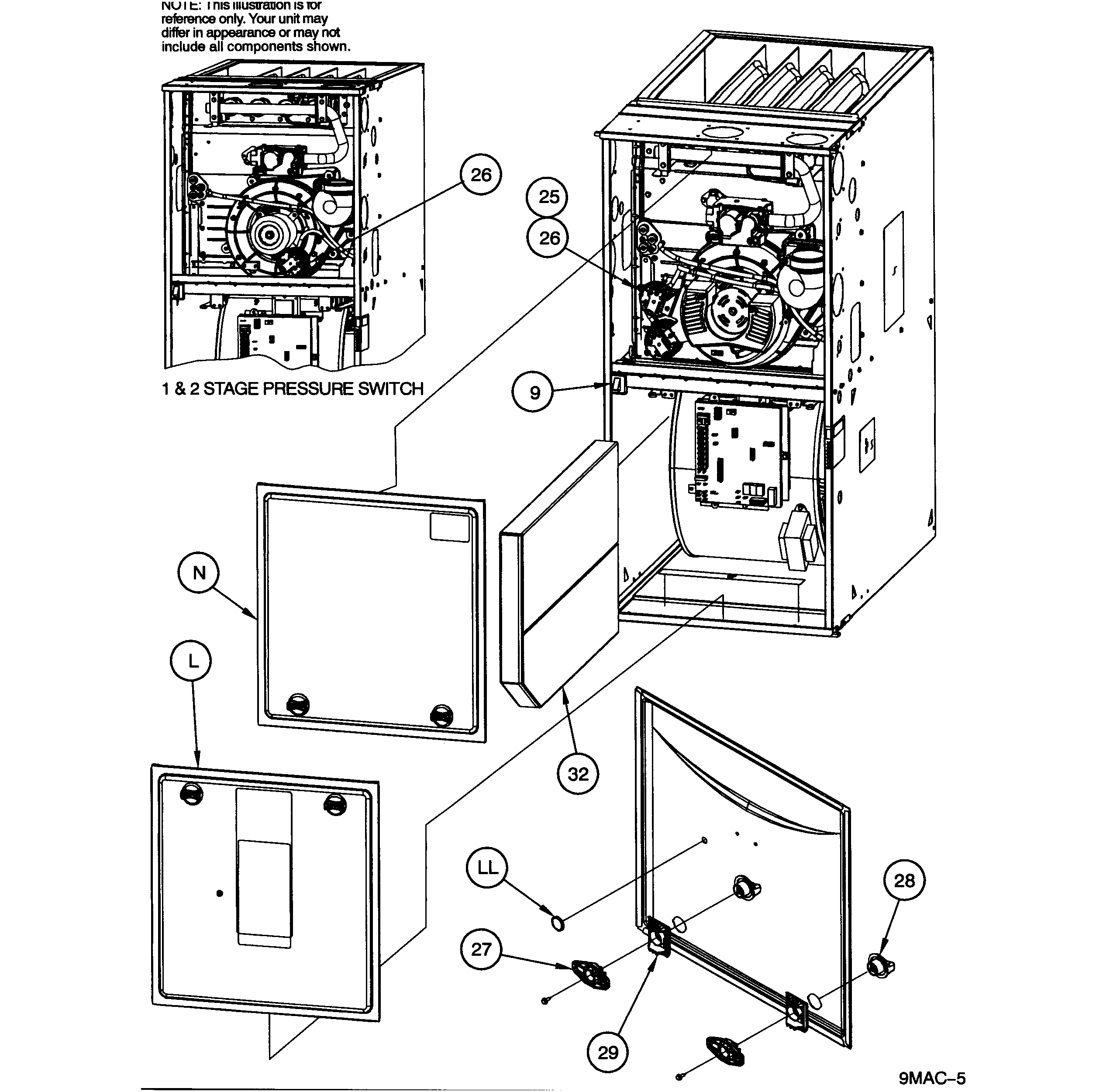 ICP G9MVT1002120A1 doors assy diagram
