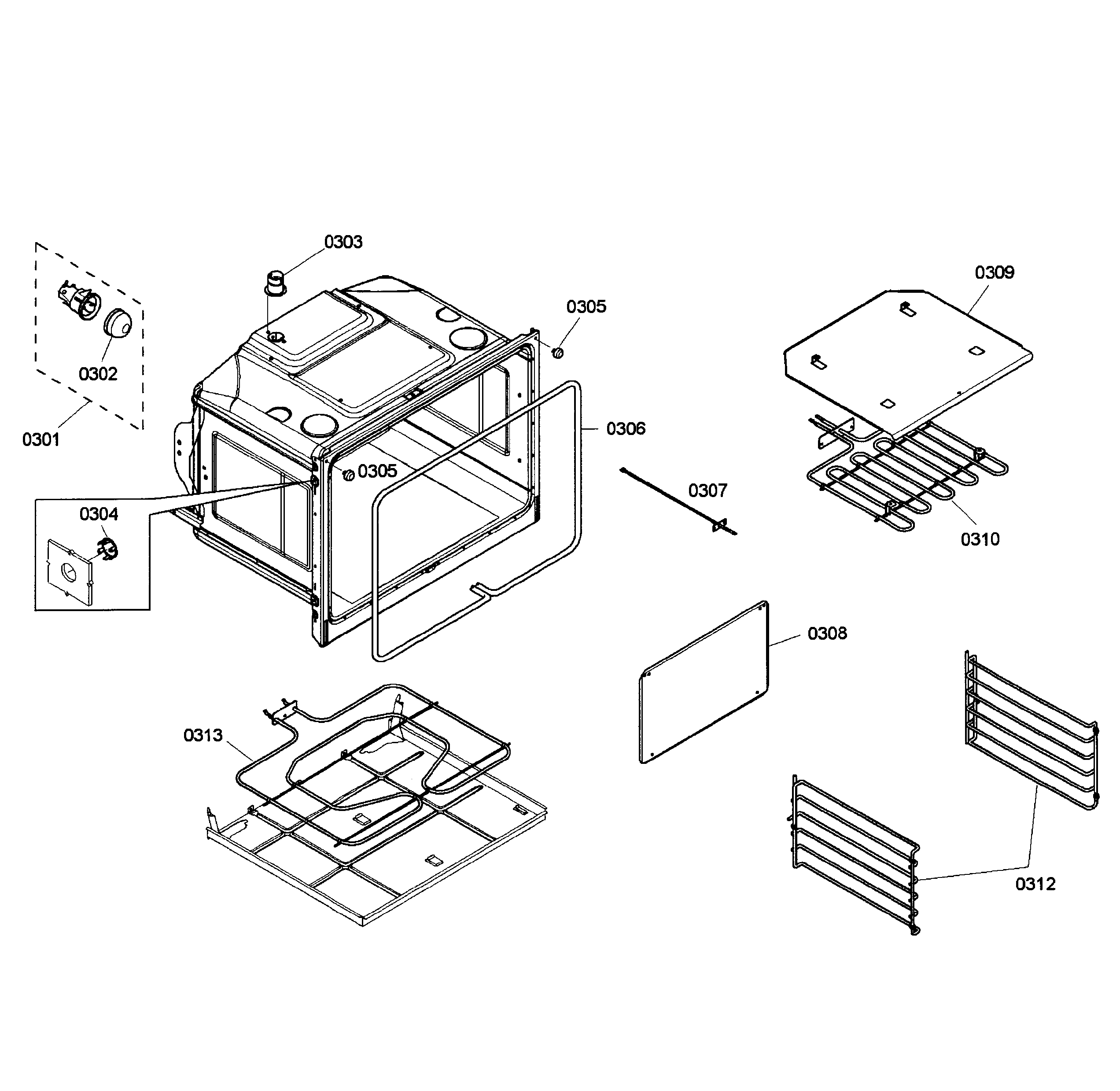 Bosch HBL3360UC/02 oven assy diagram
