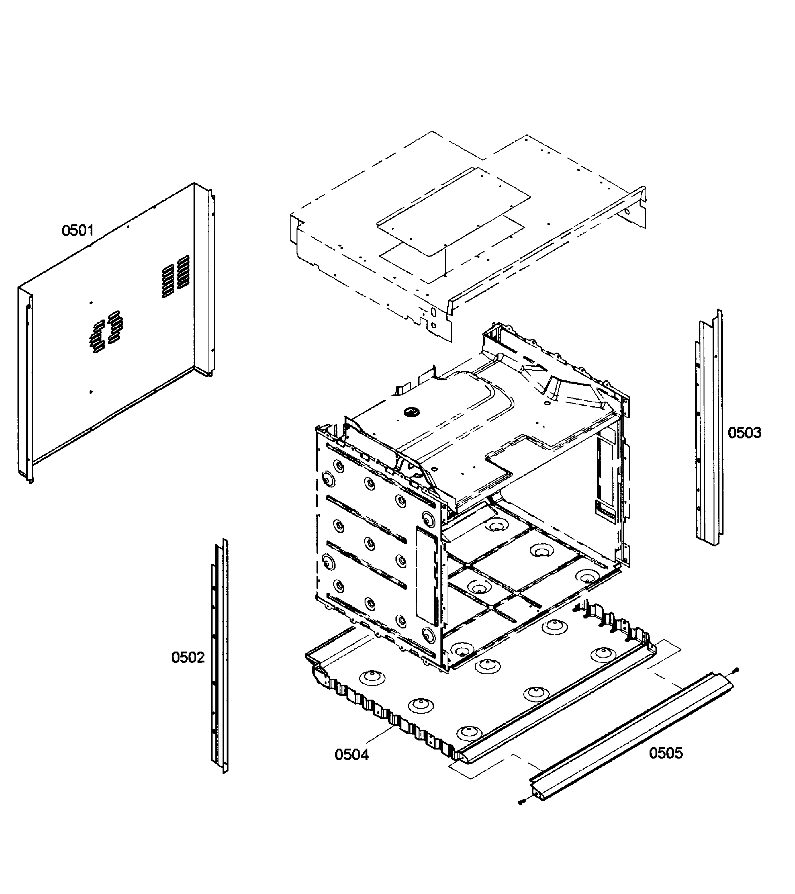 Bosch HBL3360UC/02 cabinet assy diagram