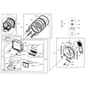 Samsung DV50F9A6GVW/A2-01 drum assy diagram