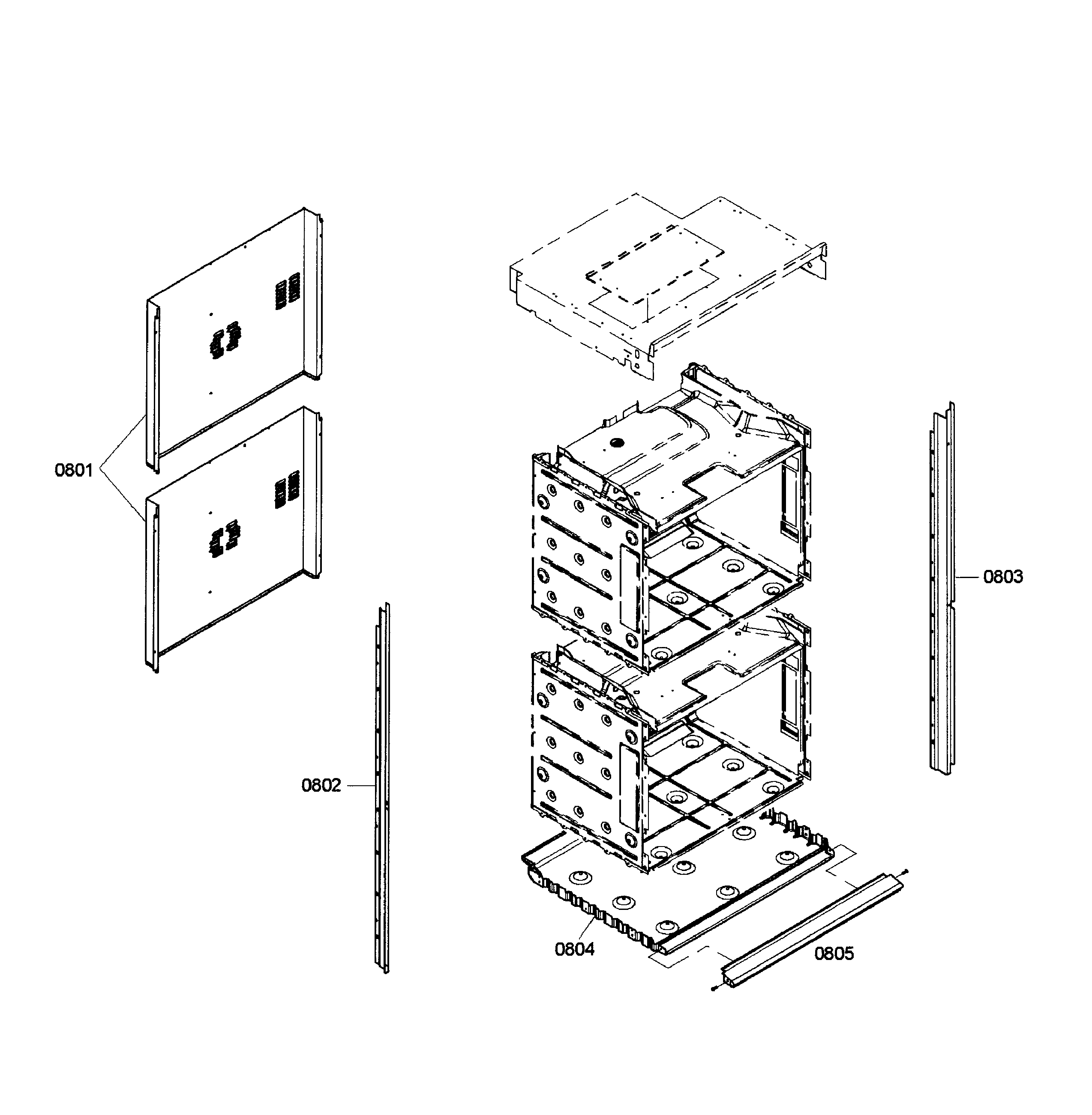 Bosch HBL5620UC/03 cabinet assy diagram