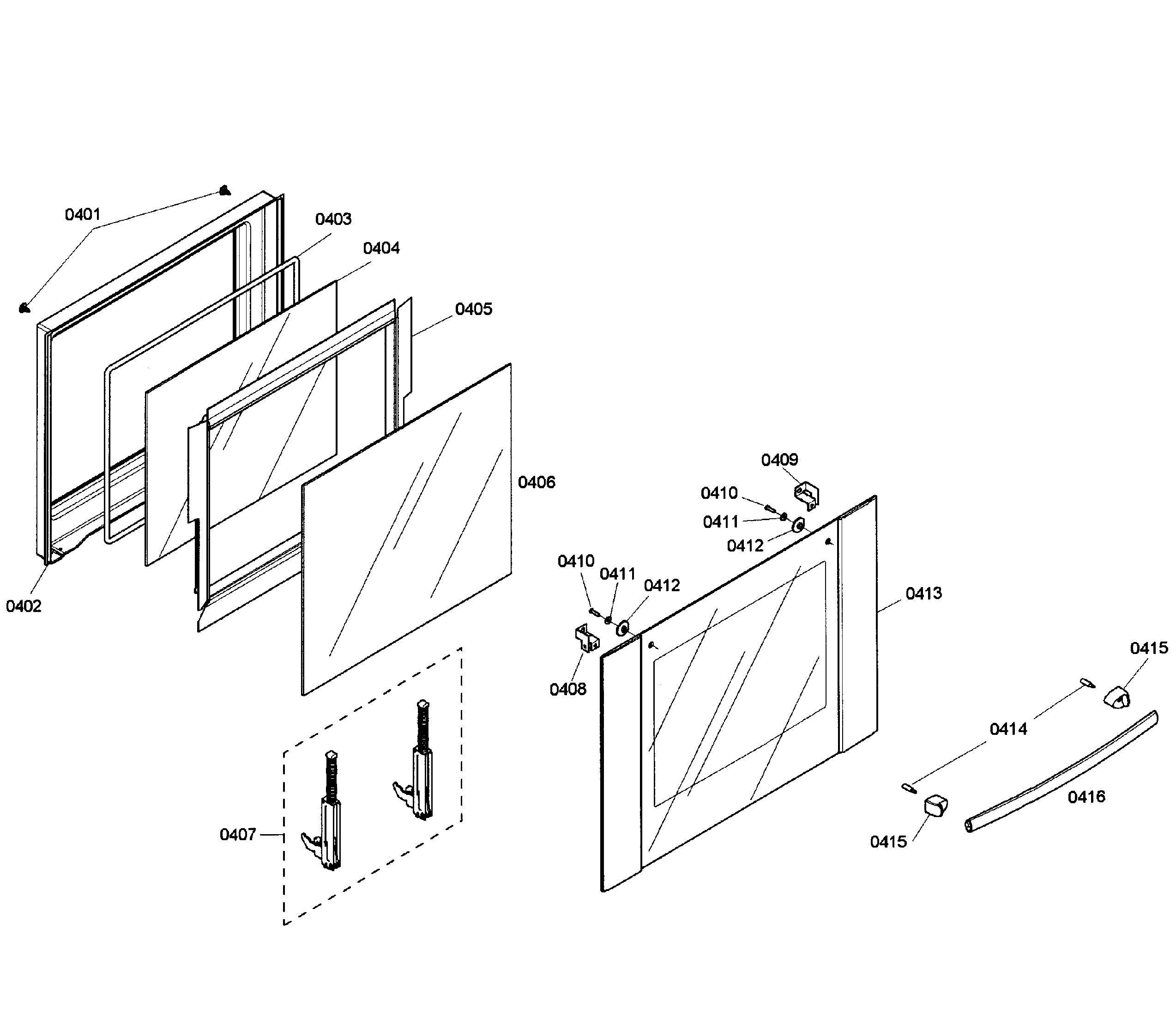 Bosch HBL5620UC/04 upper door diagram