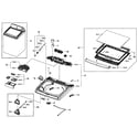 Samsung WA50F9A8DSW/A2-01 top cover assy diagram
