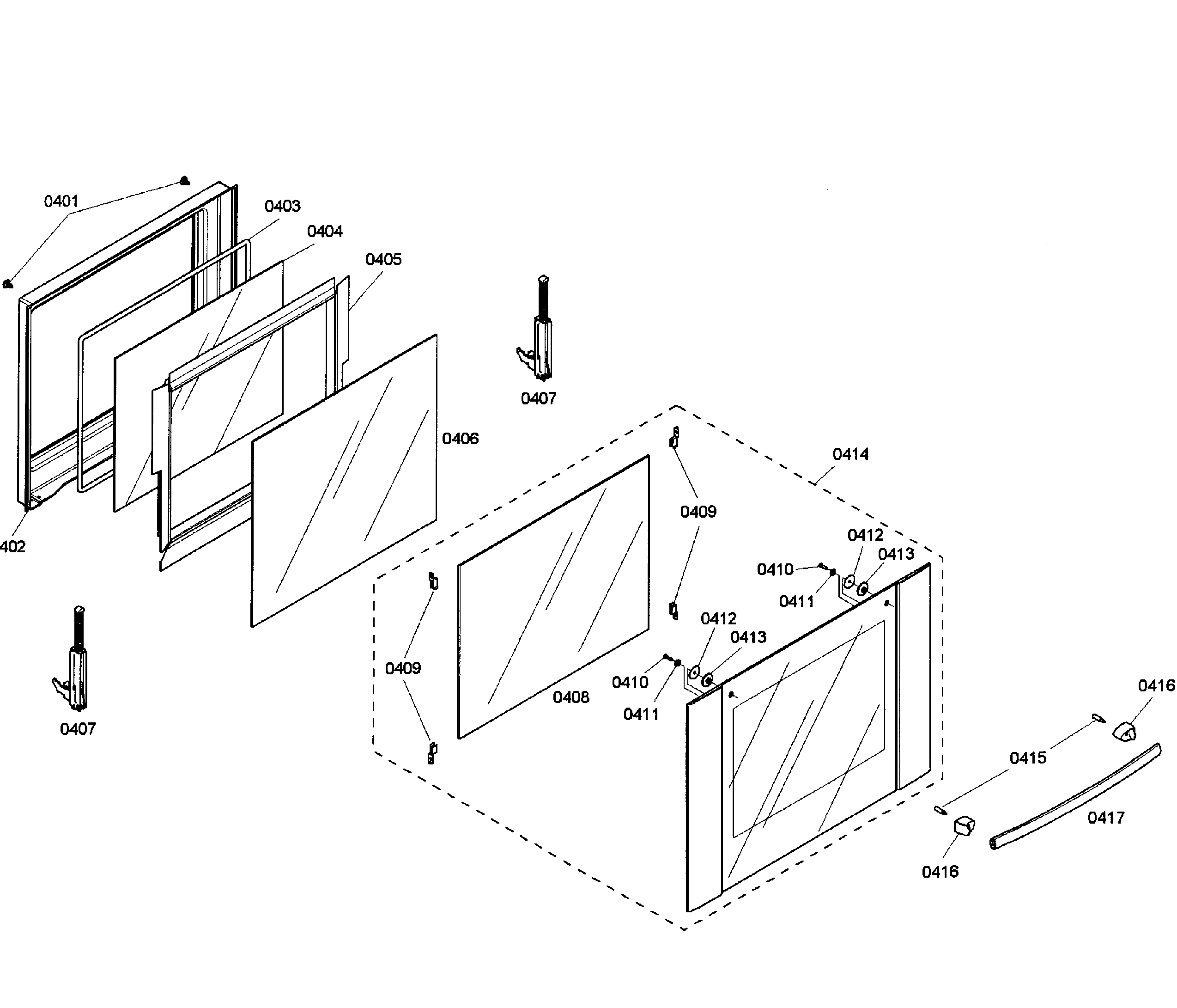 Bosch HBL5620UC/01 upper door diagram