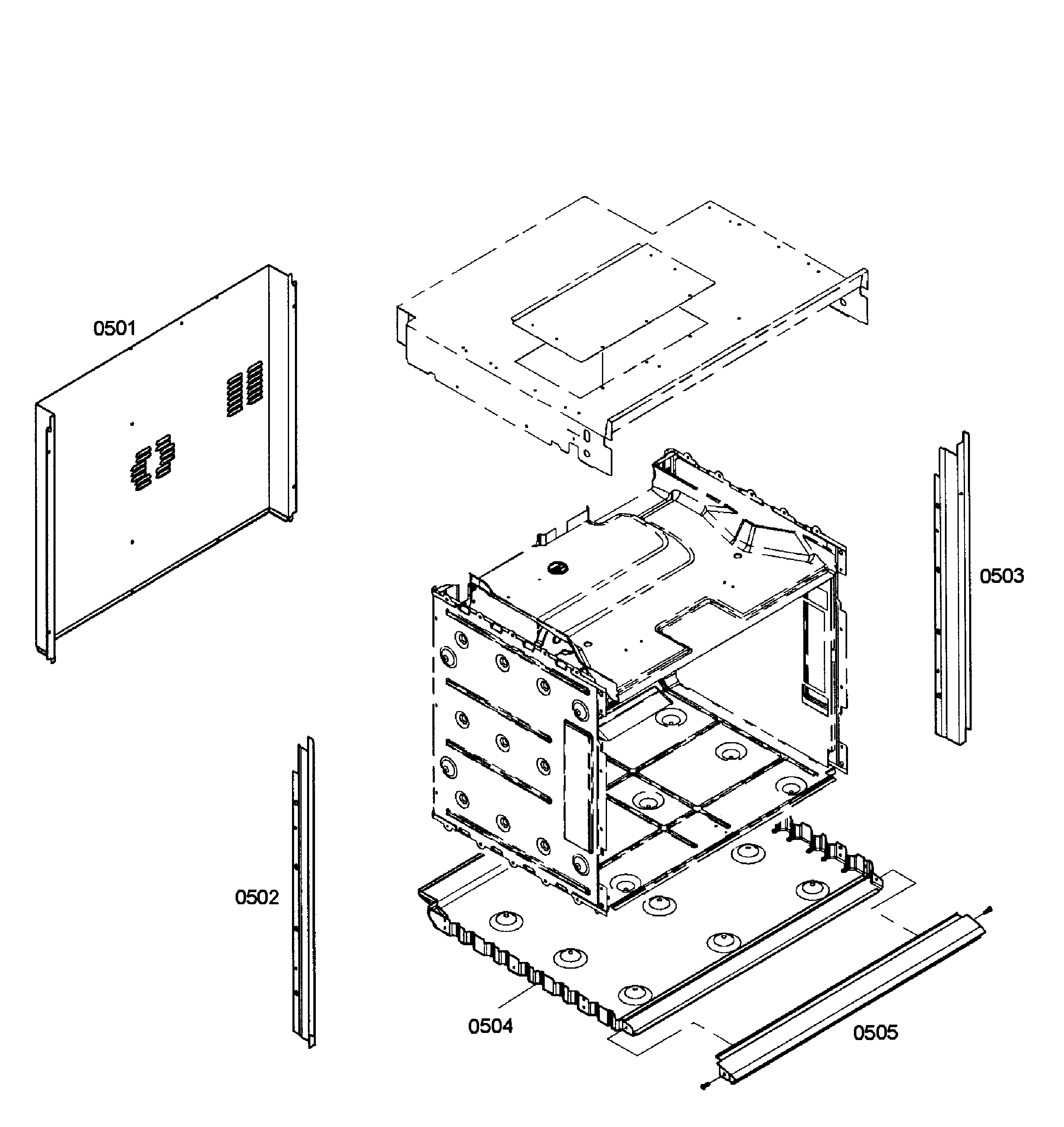 Bosch HBL3450UC/02 cabinet assy diagram