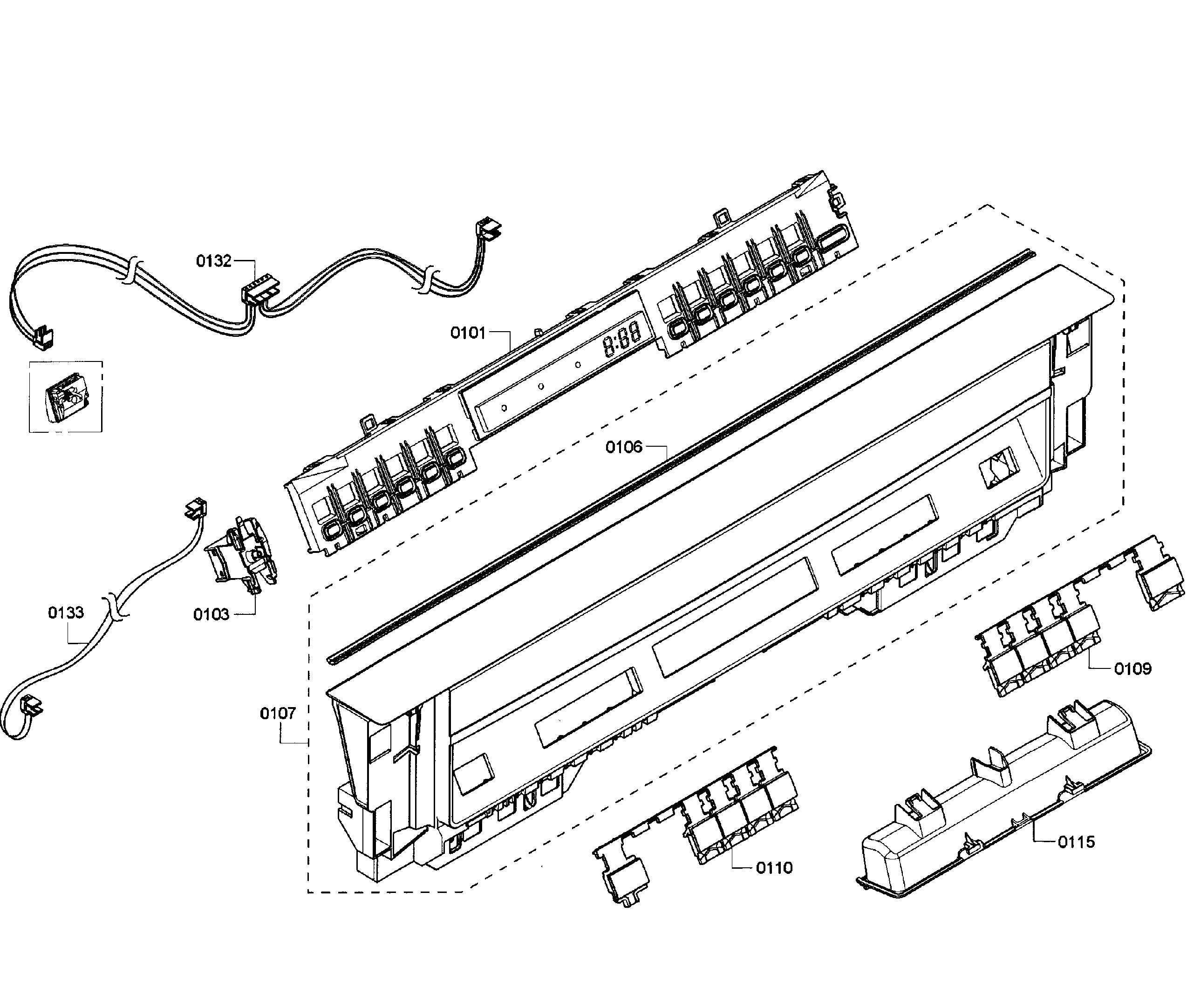 Bosch SHE53T55UC/01 control panel diagram