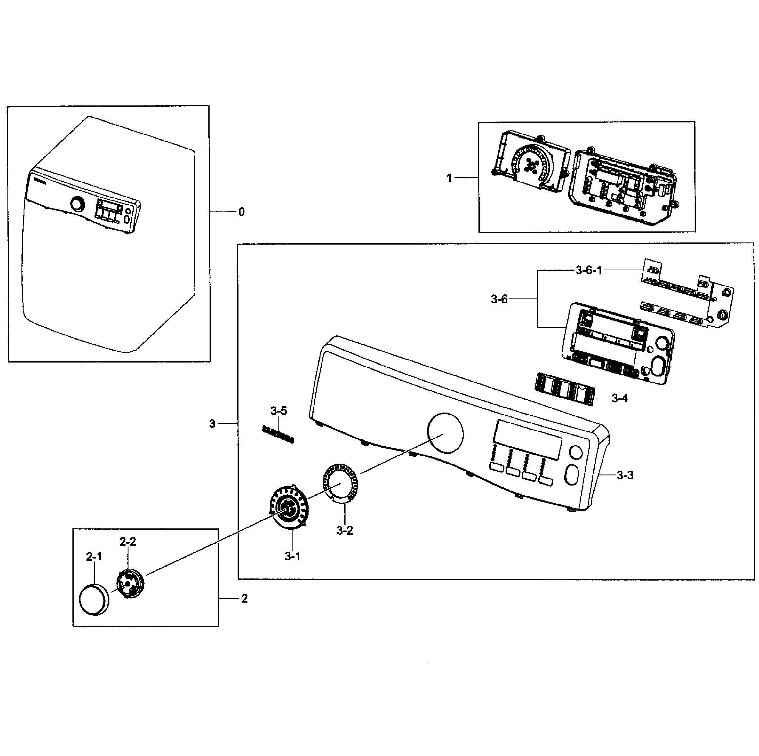 Samsung DV393GTPAWR/A1-02 control panel diagram