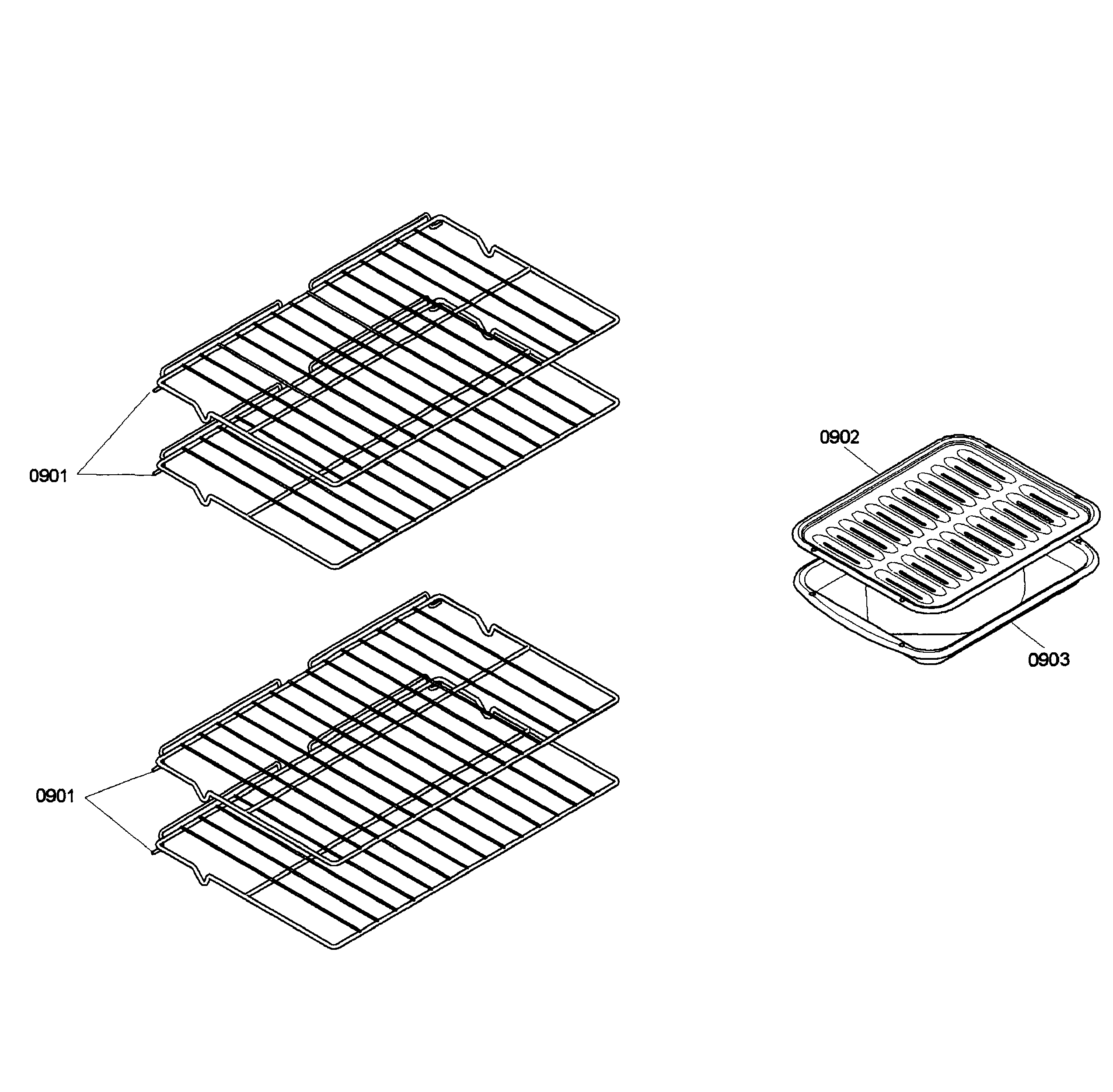 Bosch HBL3550UC/01 shelfs diagram