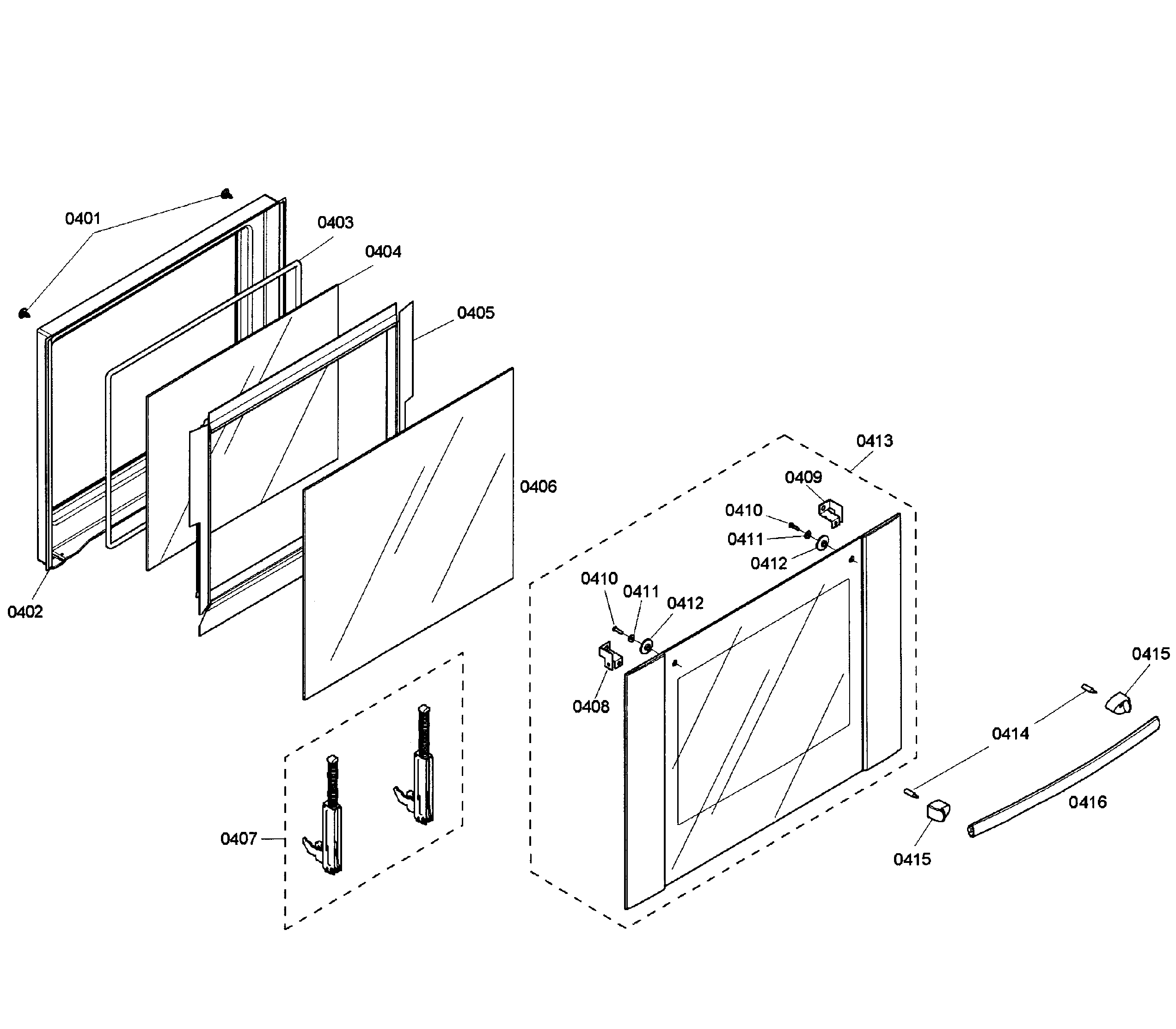 Bosch HBL3550UC/03 door upper diagram