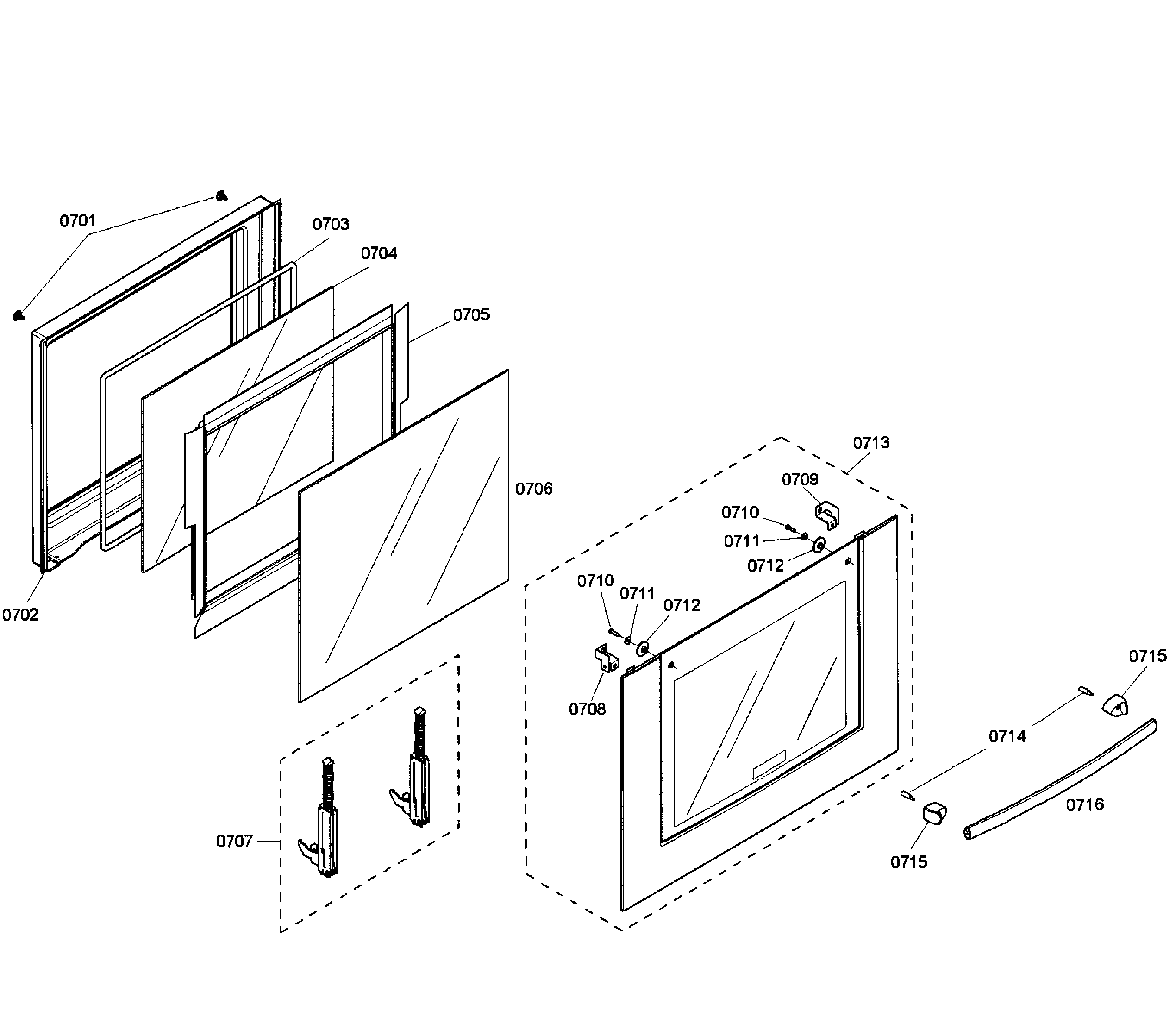 Bosch HBL3550UC/03 door lower diagram
