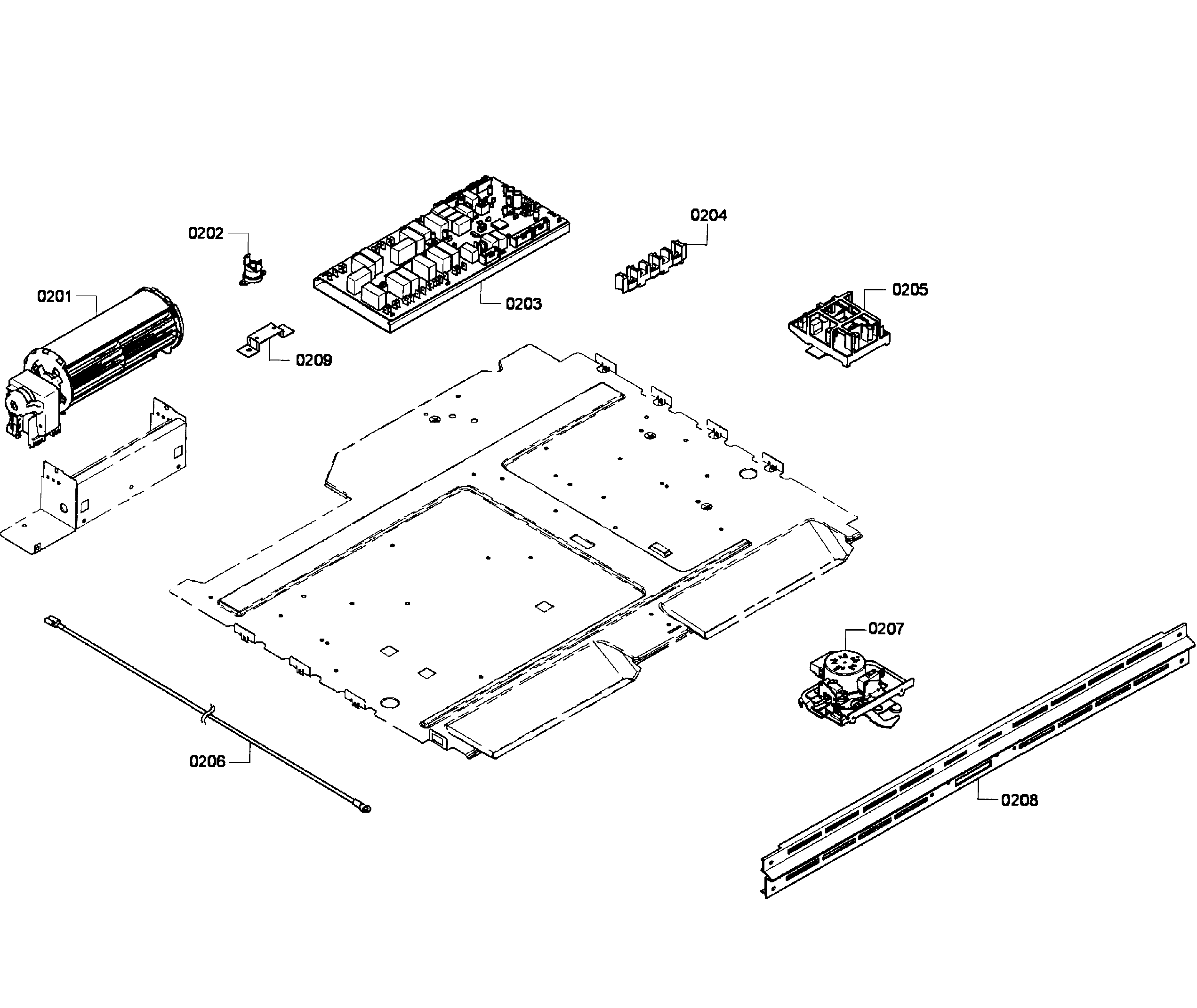 Bosch HBL3550UC/06 pcb's assy diagram