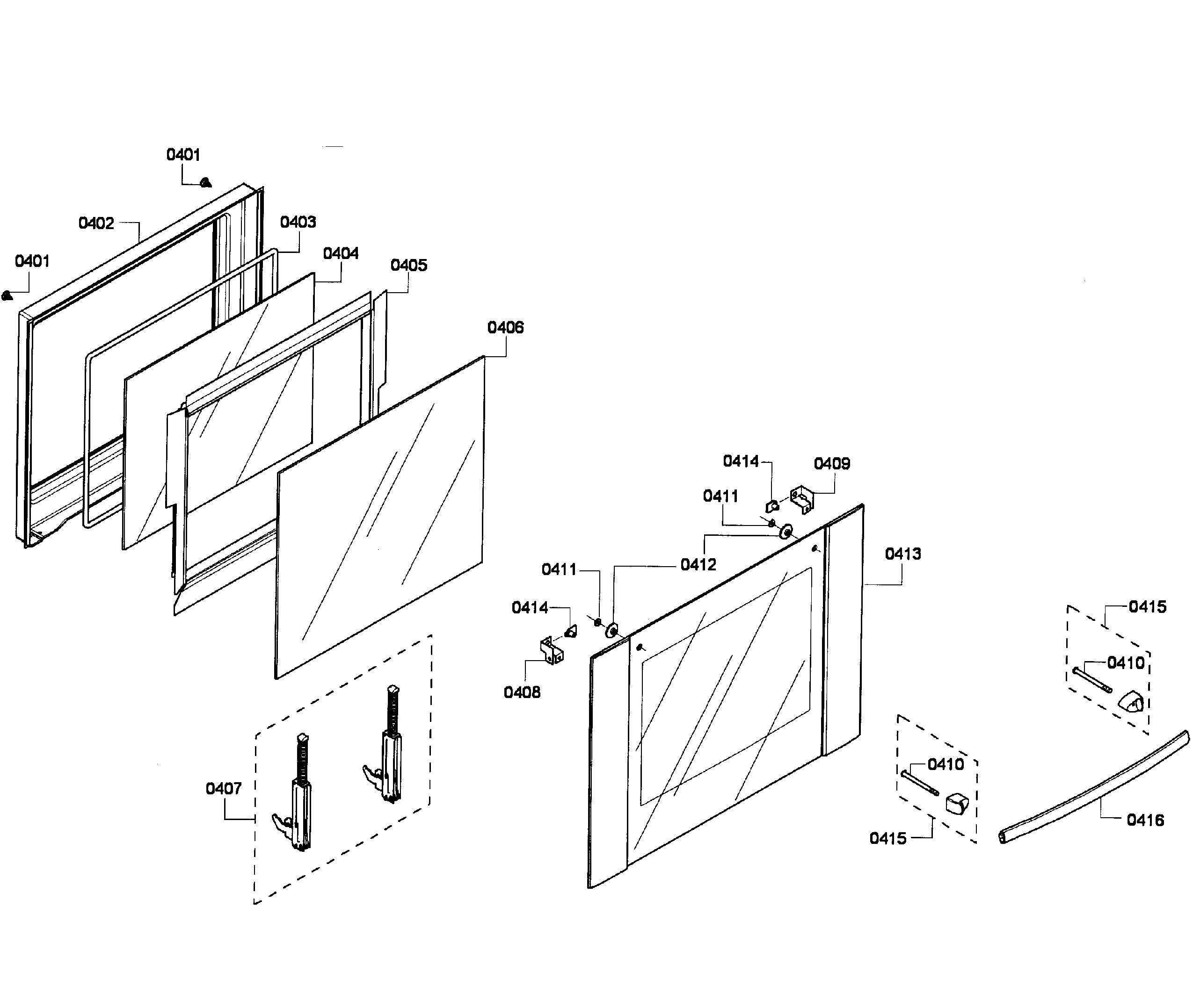 Bosch HBL3550UC/08 door upper diagram