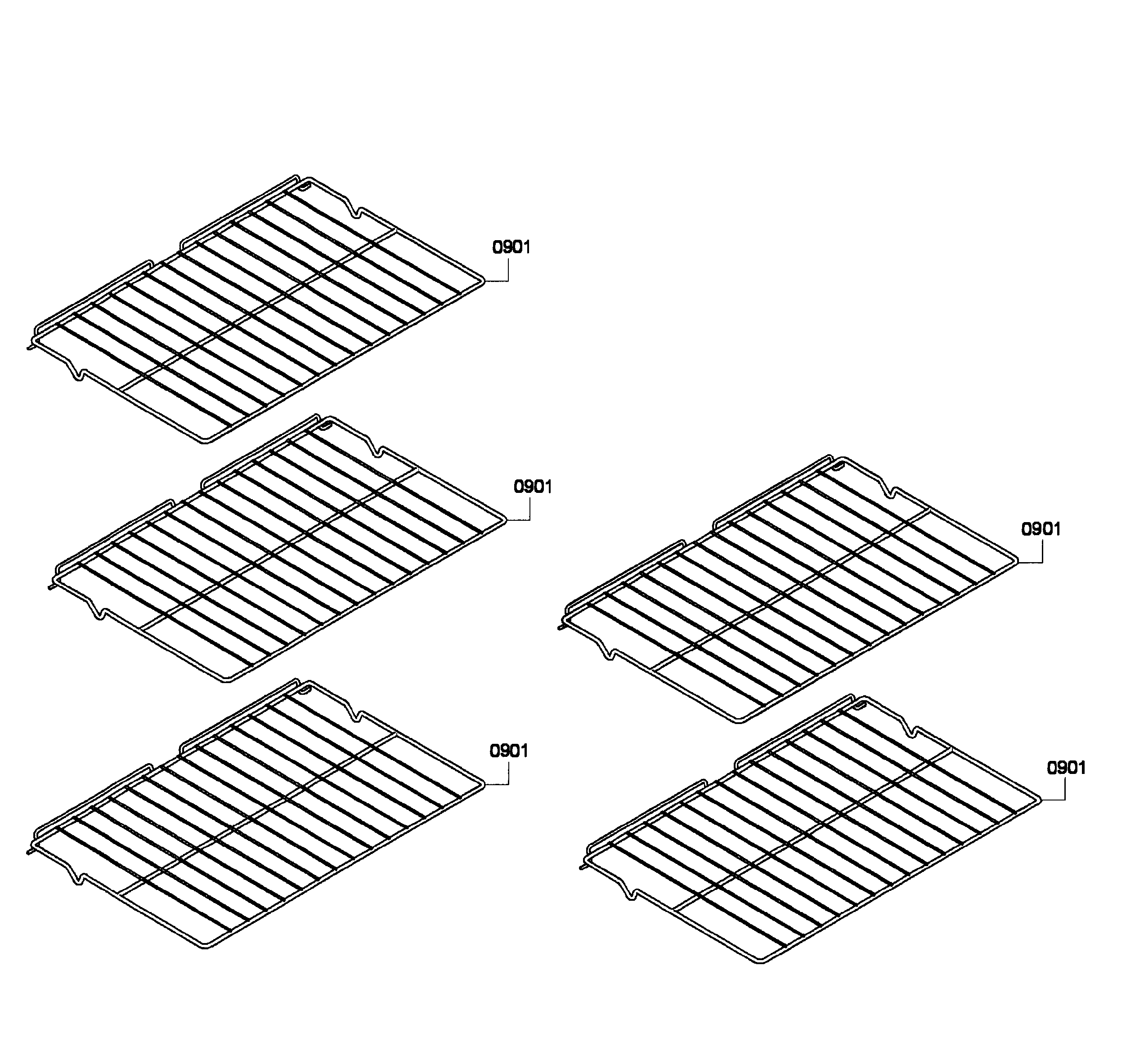 Bosch HBL3550UC/09 shelfs diagram