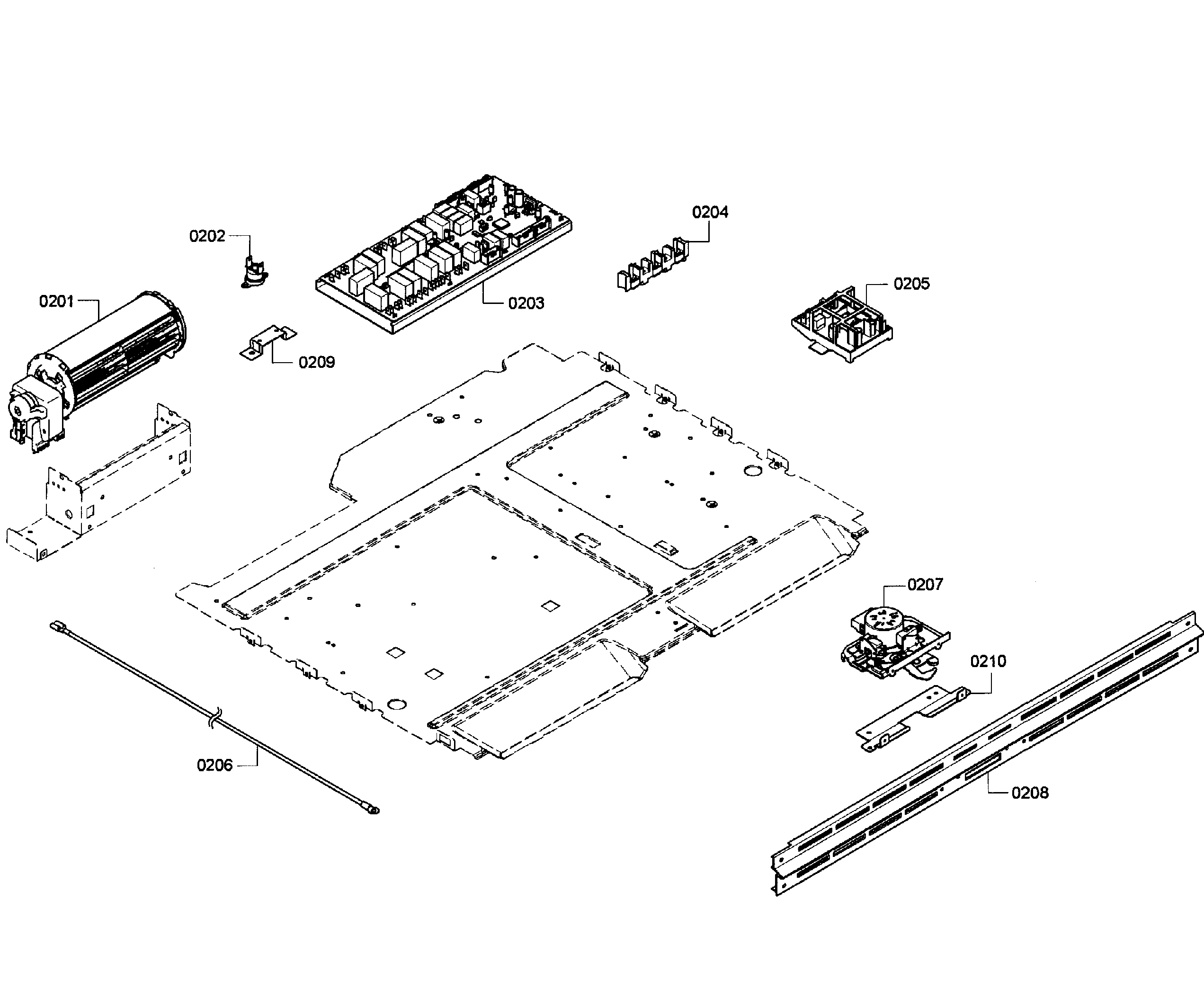 Bosch HBL3550UC/10 pcb's assy diagram