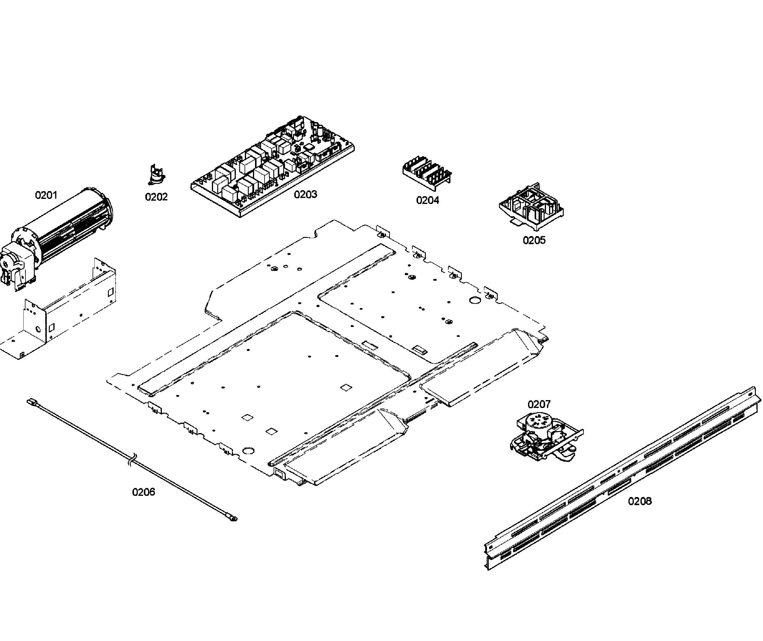 Bosch HBL5660UC/03 pcb's assy diagram