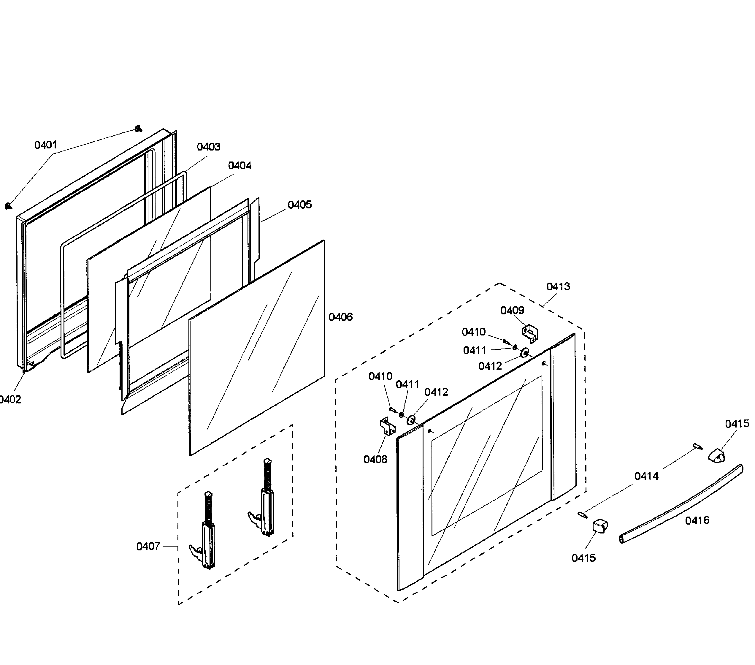 Bosch HBL5660UC/03 door upper diagram