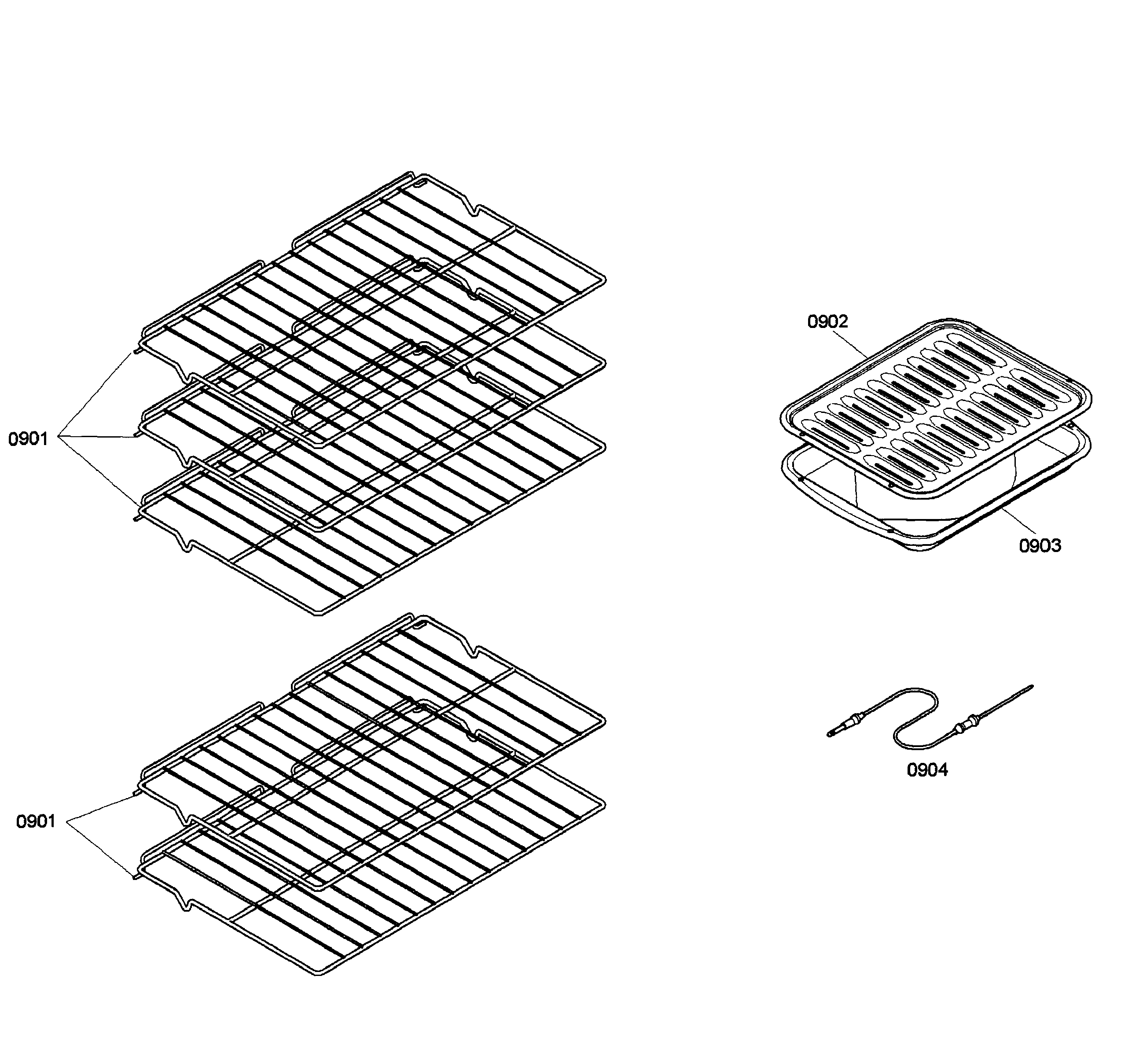 Bosch HBL5660UC/03 shelfs diagram