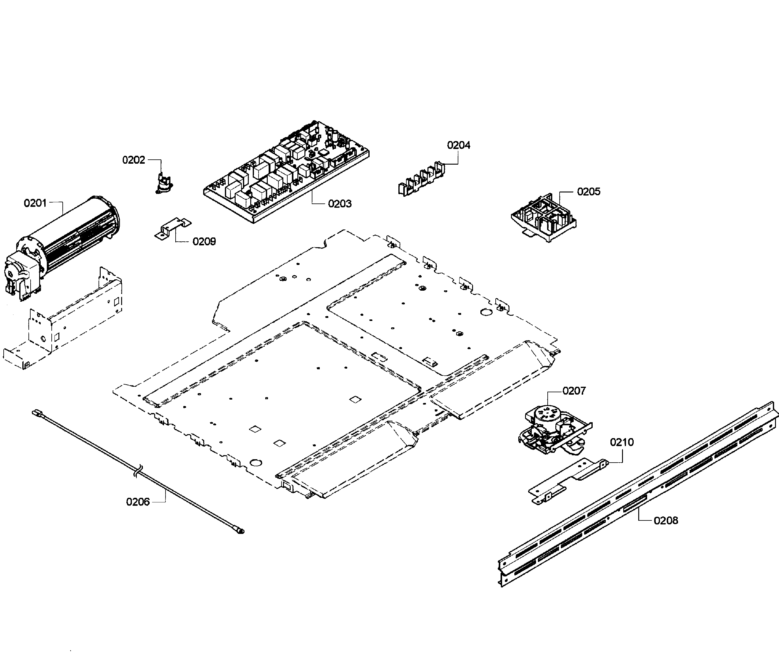 Bosch HBL5660UC/08 pcb's assy diagram