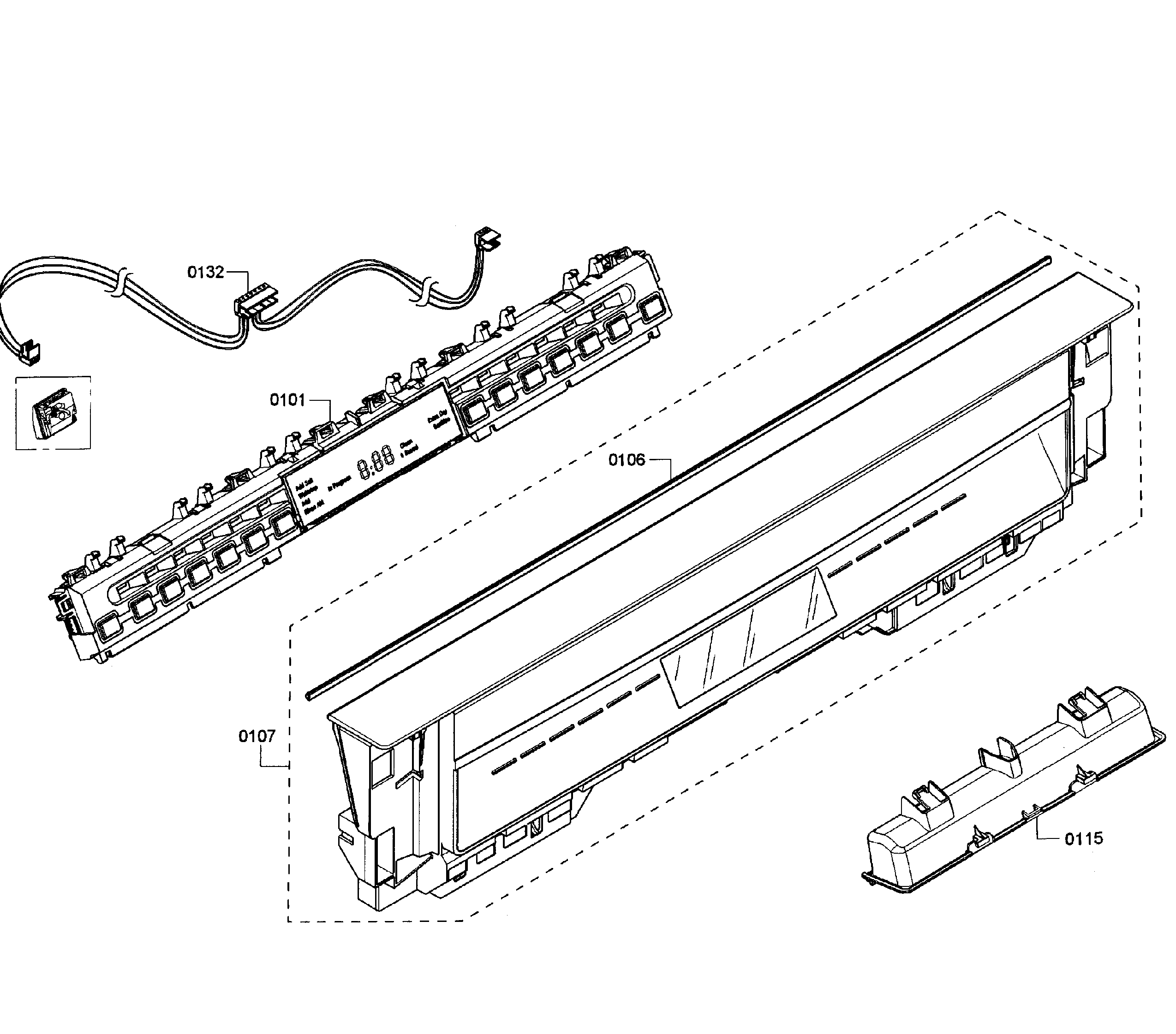 Bosch SHE68T52UC/01 control panel diagram