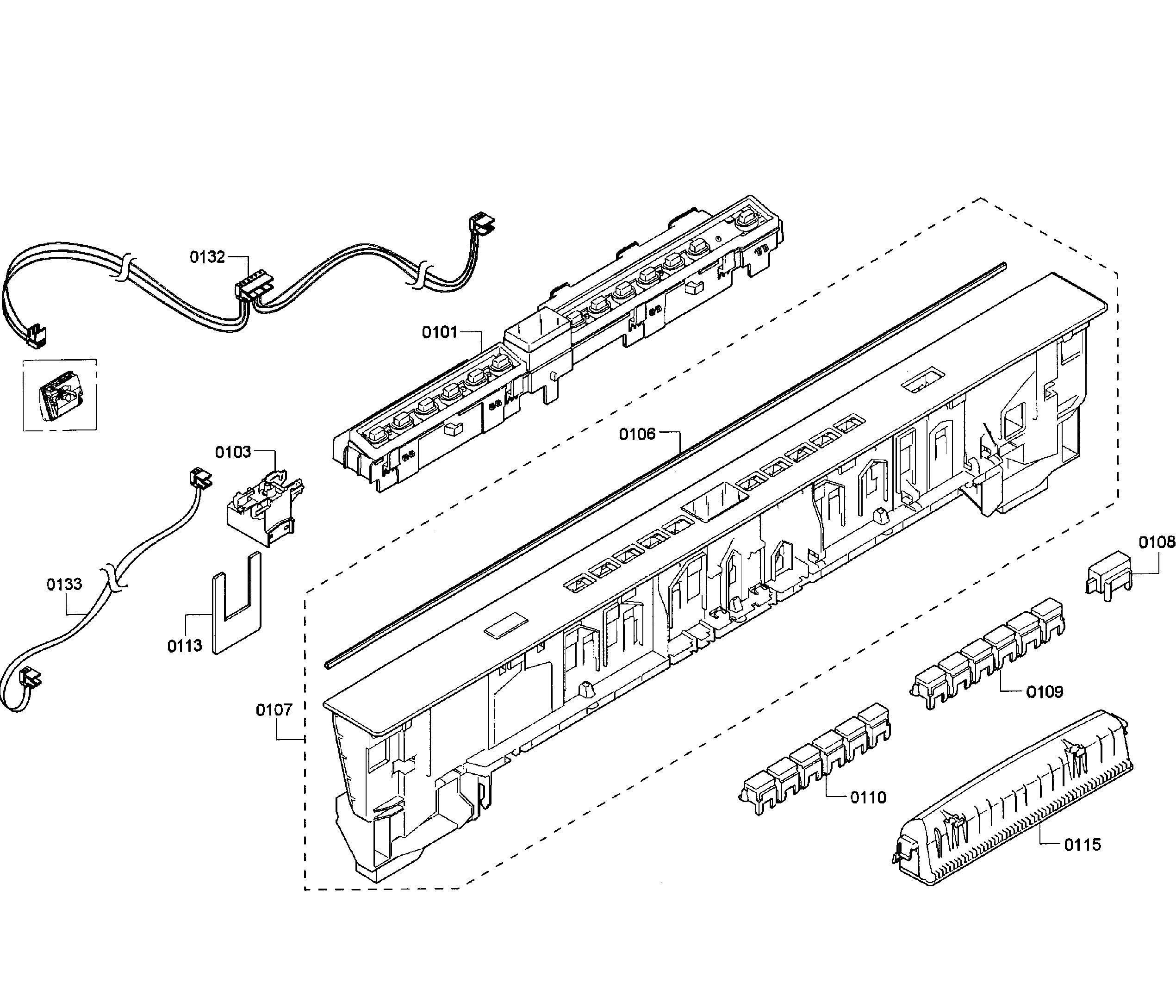 Bosch SHP65T55UC/01 control panel diagram