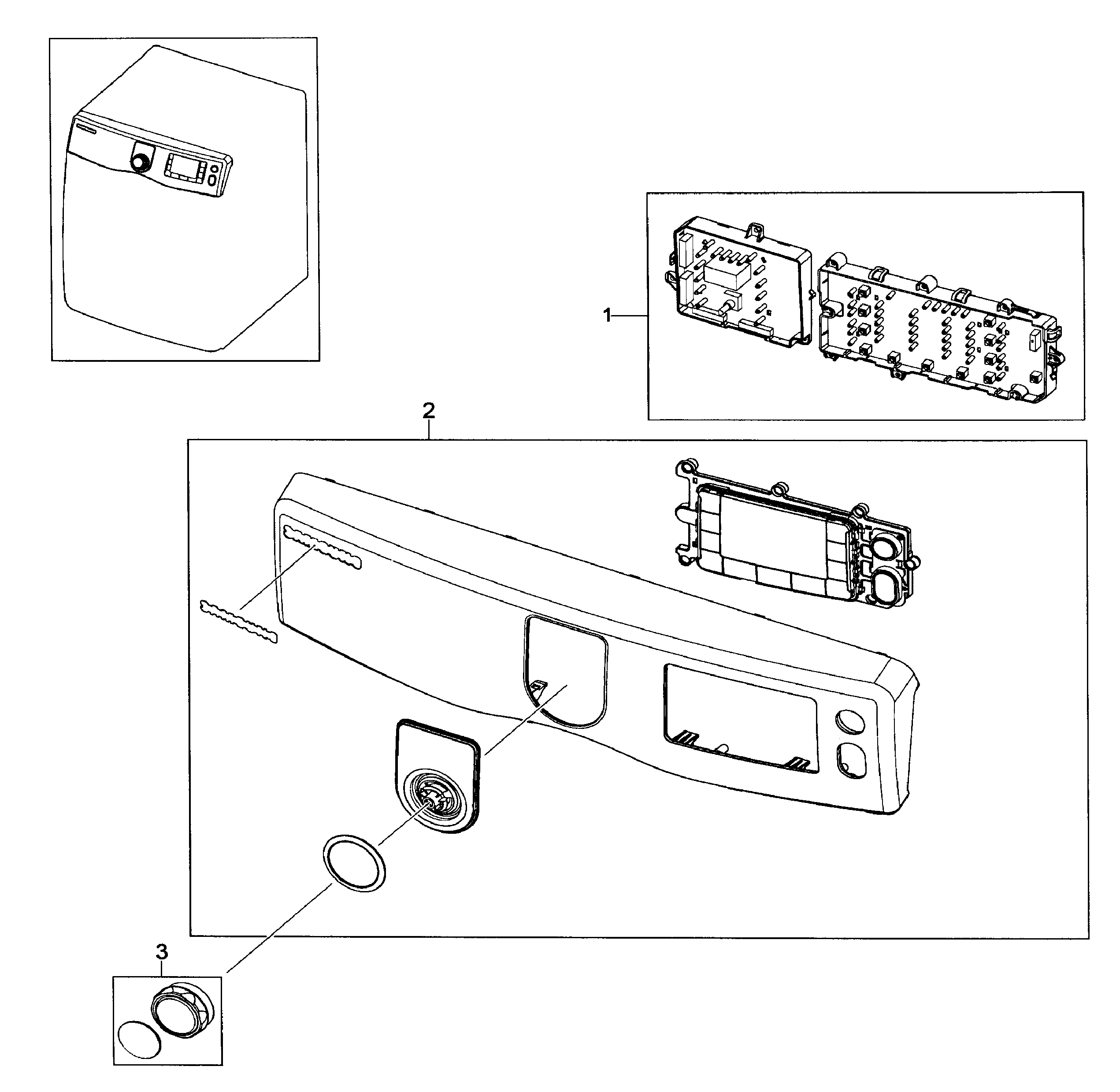 Samsung DV419AEU/XAA-01 control panel diagram