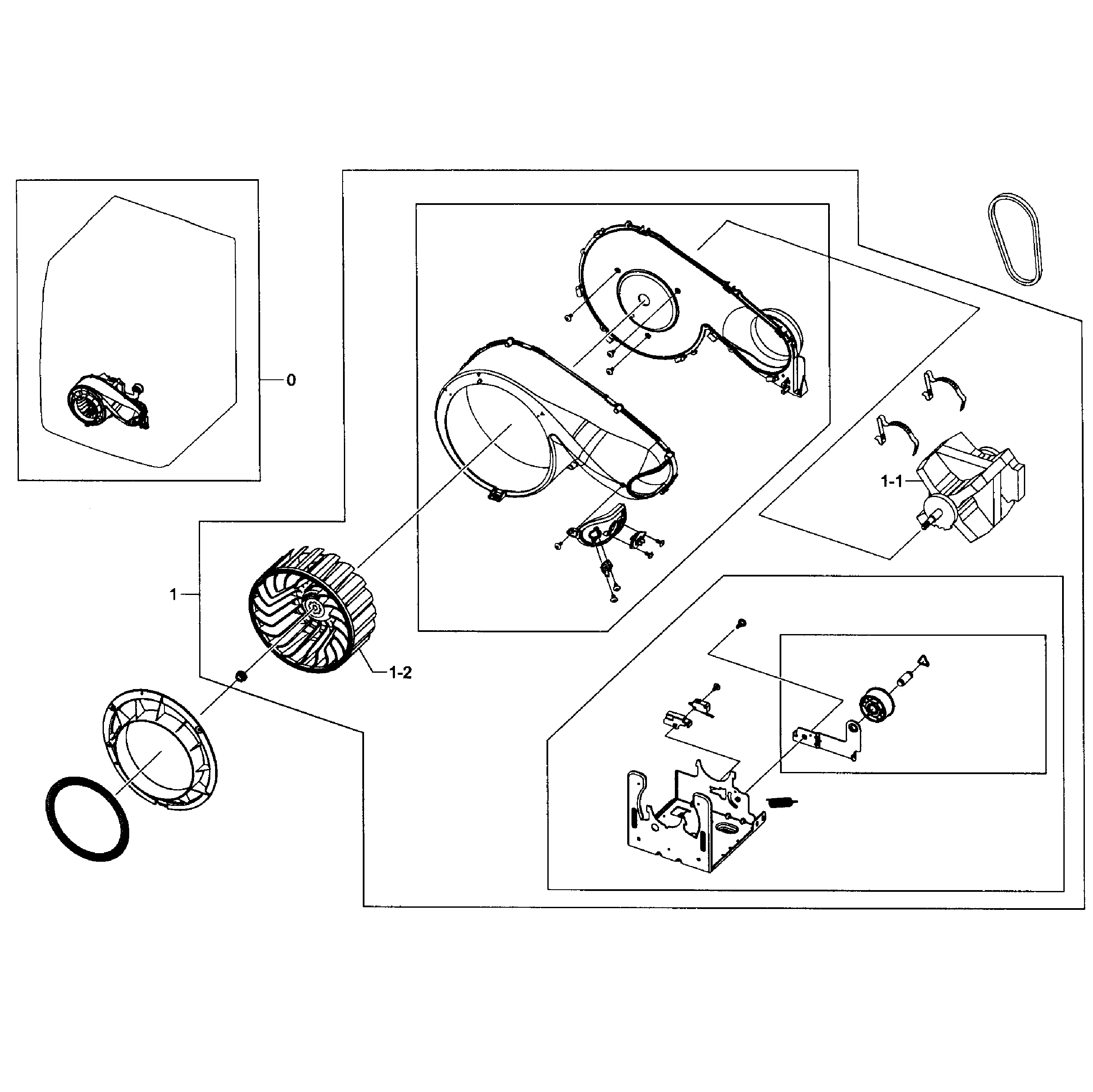 Samsung DV448AEW/XAA-03 motor assy diagram