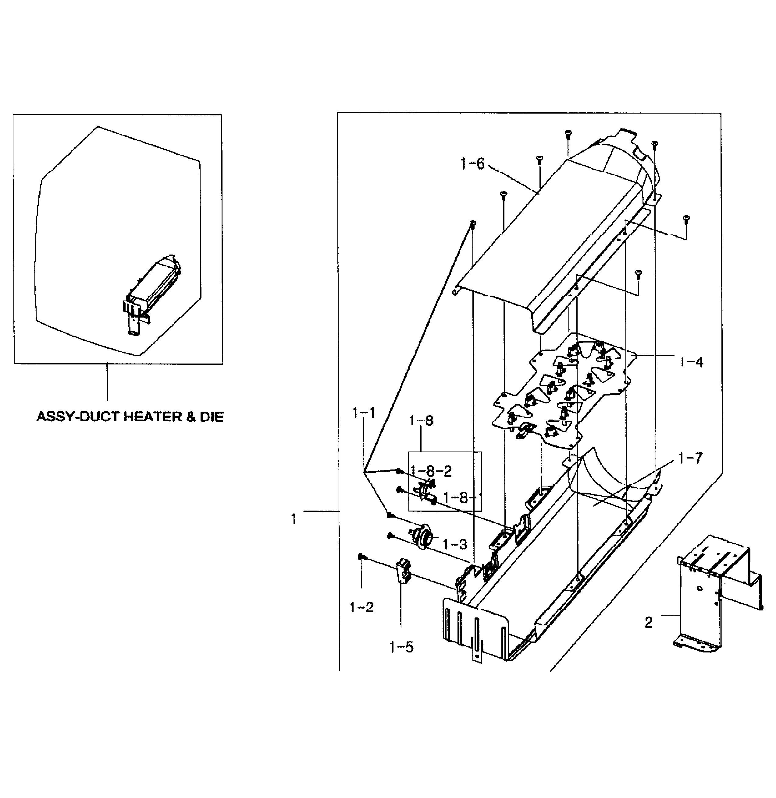 Samsung DV448AEP/XAA-02 heater assy diagram