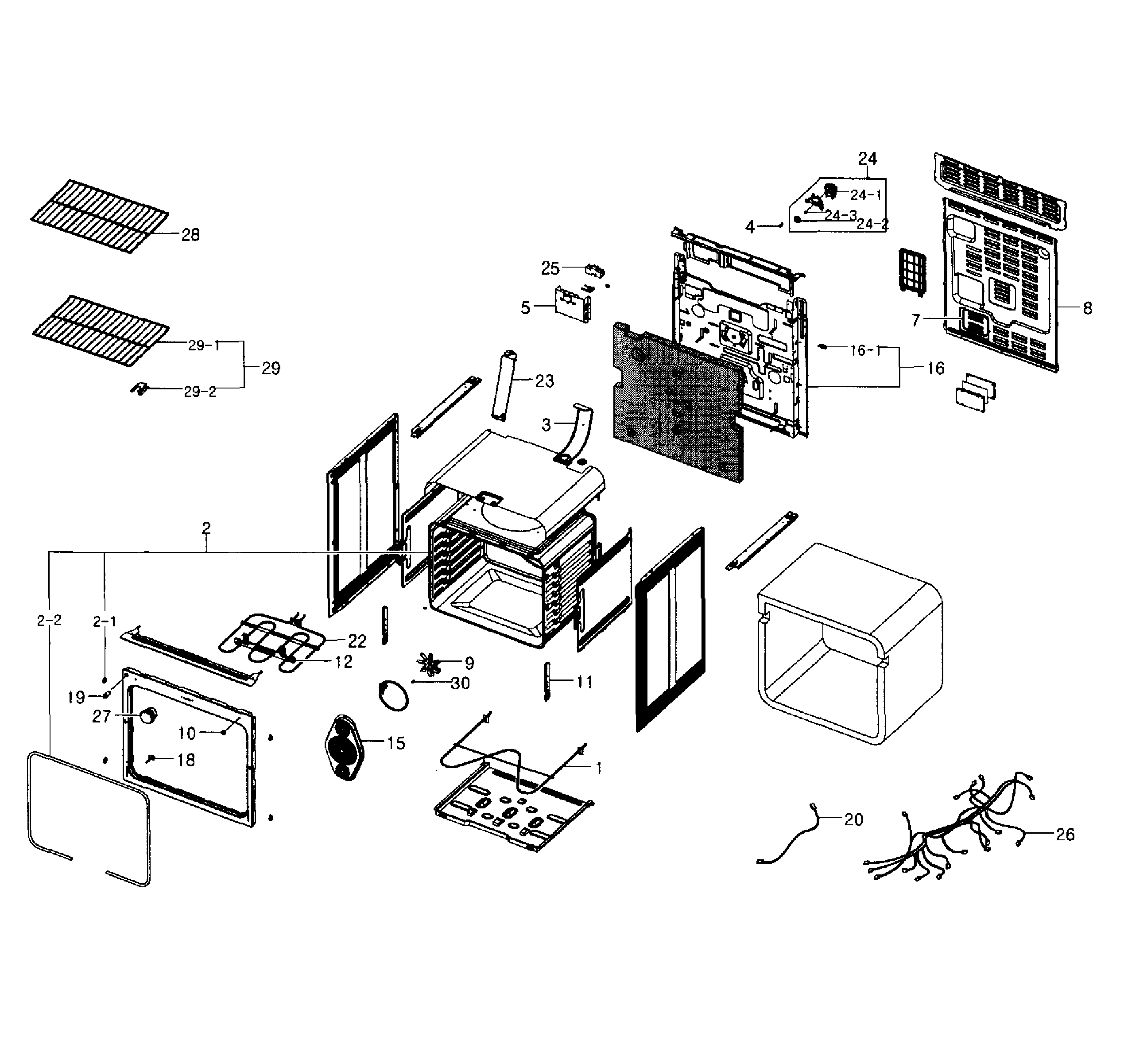 Samsung NE594R0ABWW/AA-01 main assy diagram