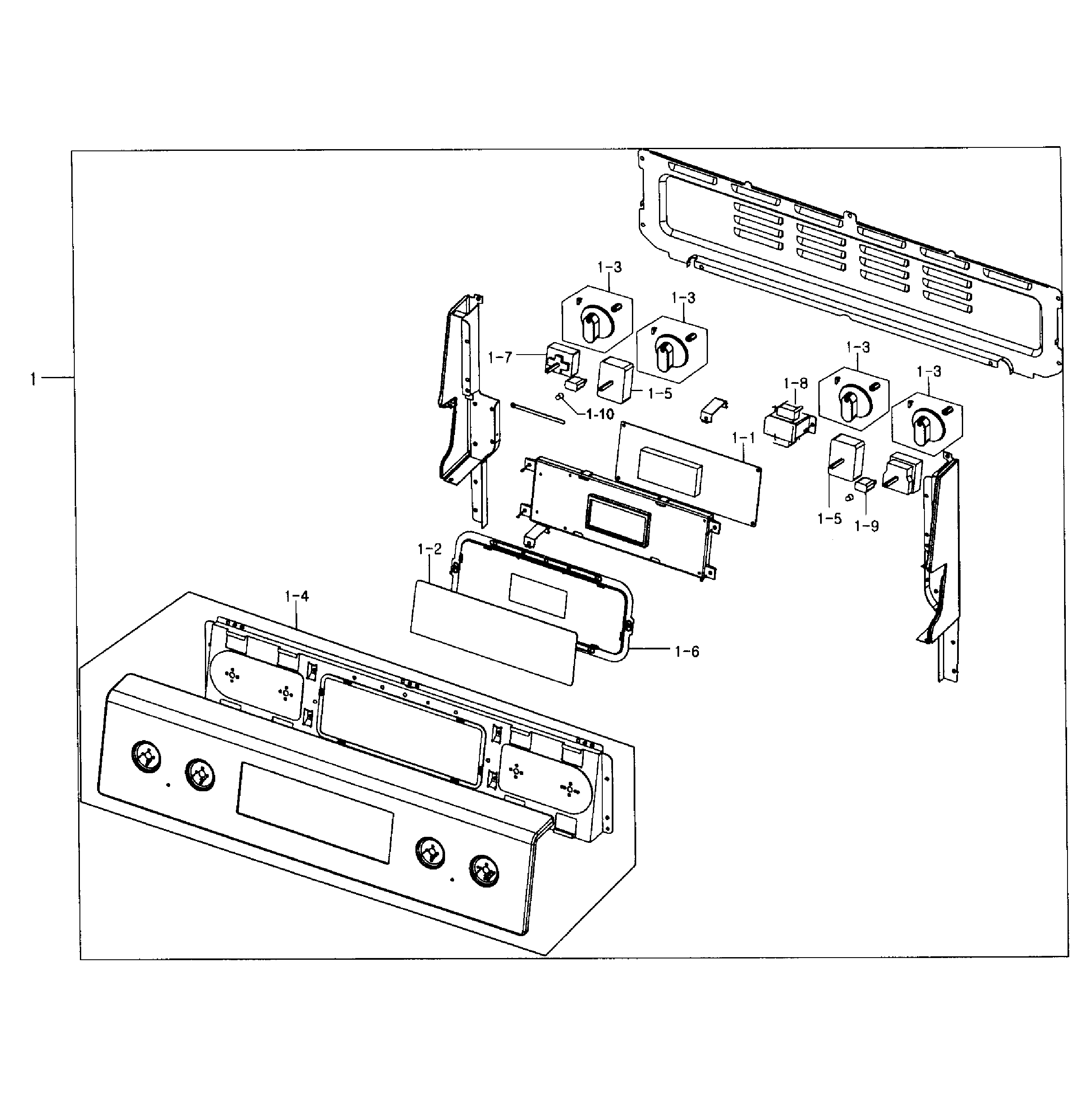 Samsung NE594R0ABBB/AA-01 control panel diagram