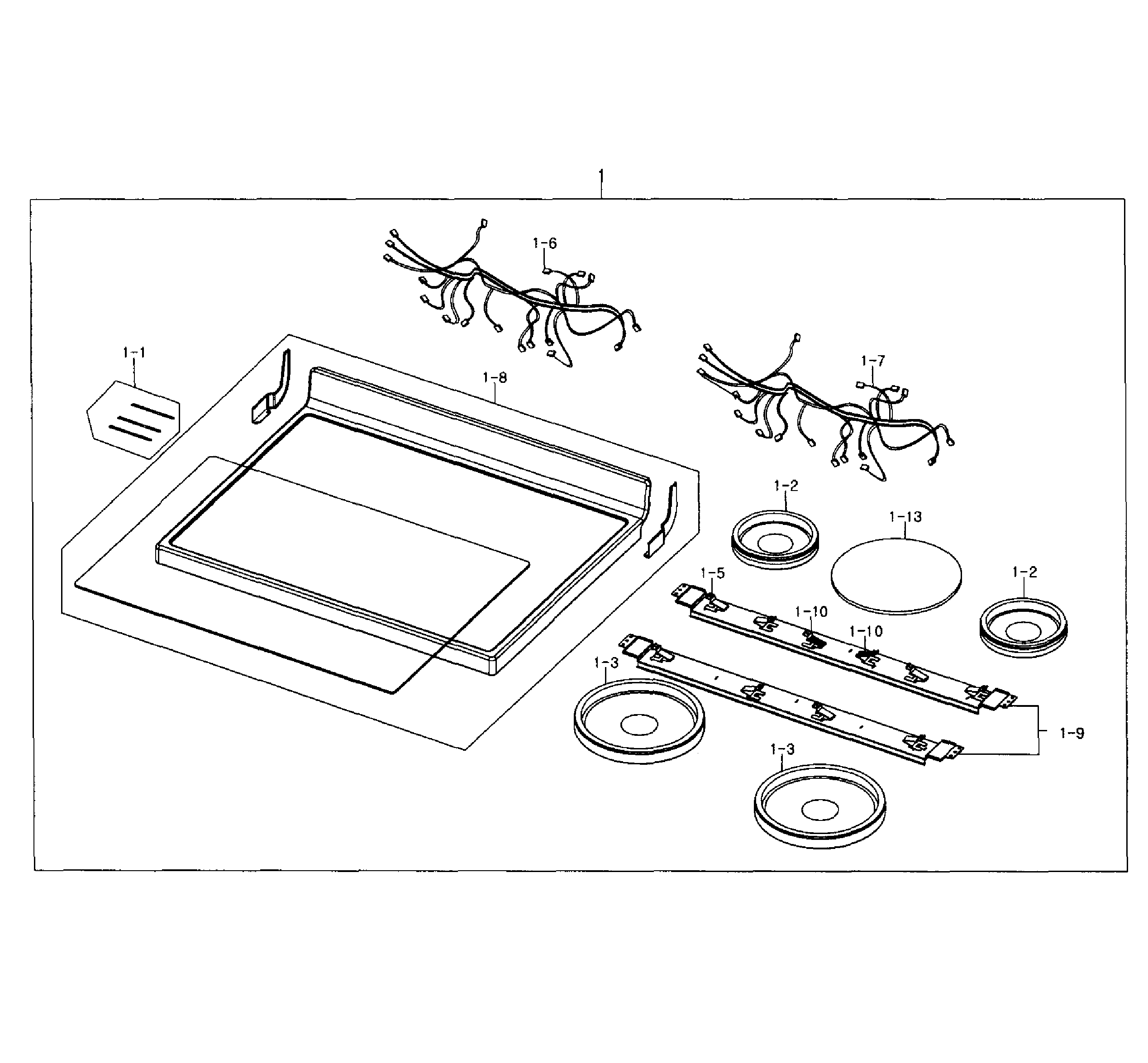 Samsung NE594R0ABBB/AA-01 cooktop assy diagram