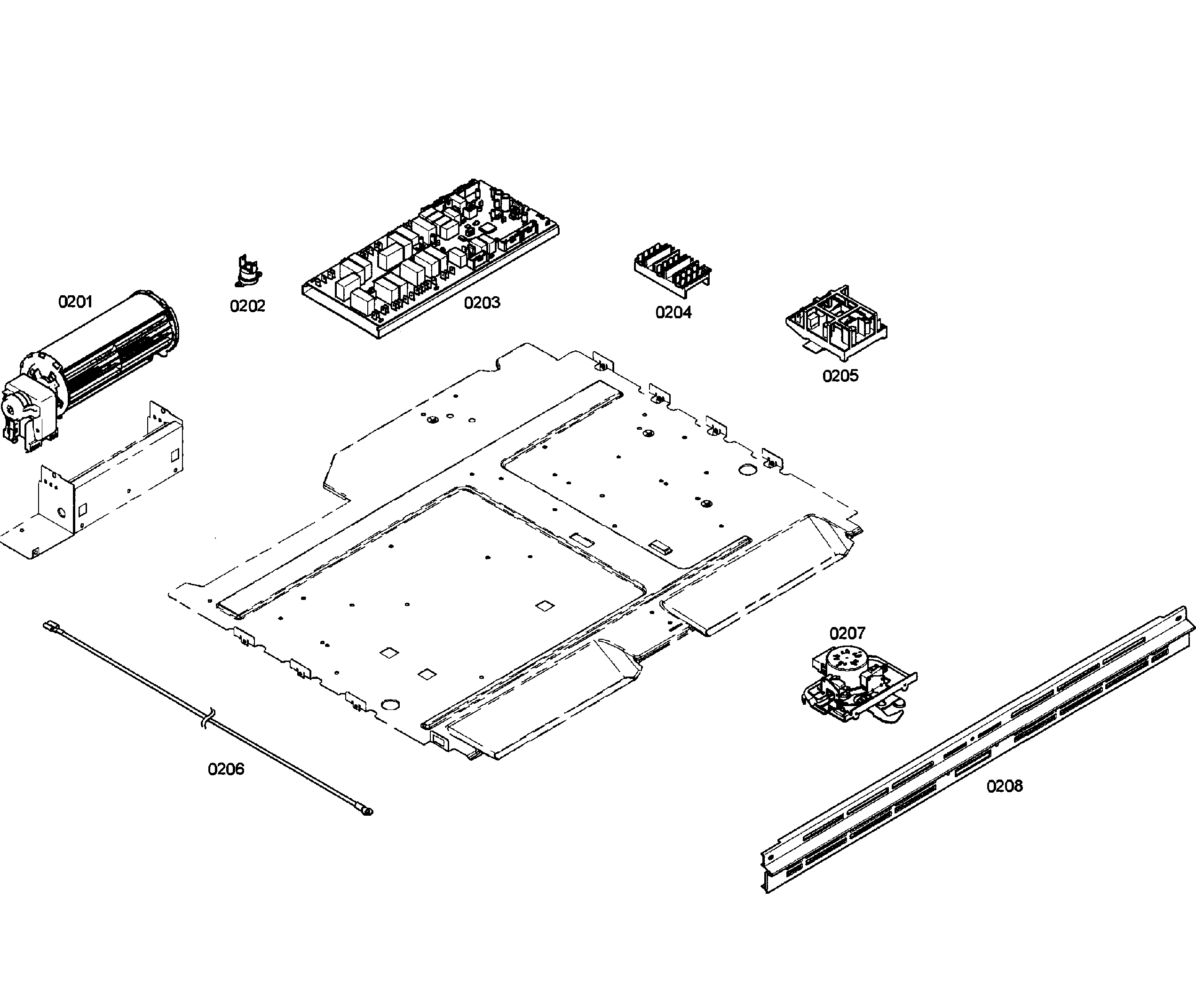 Bosch HBL3560UC/01 pcb's assy diagram