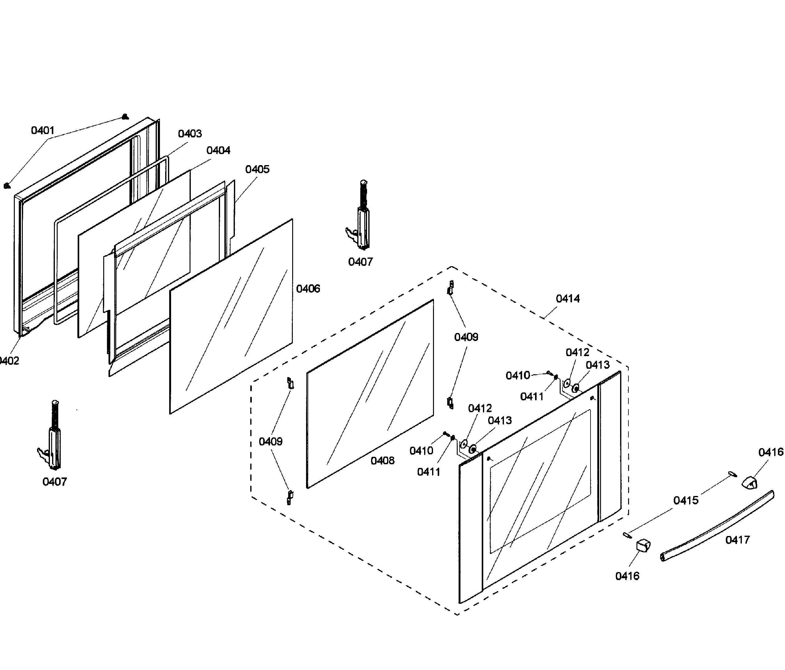 Bosch HBL3560UC/01 door upper diagram