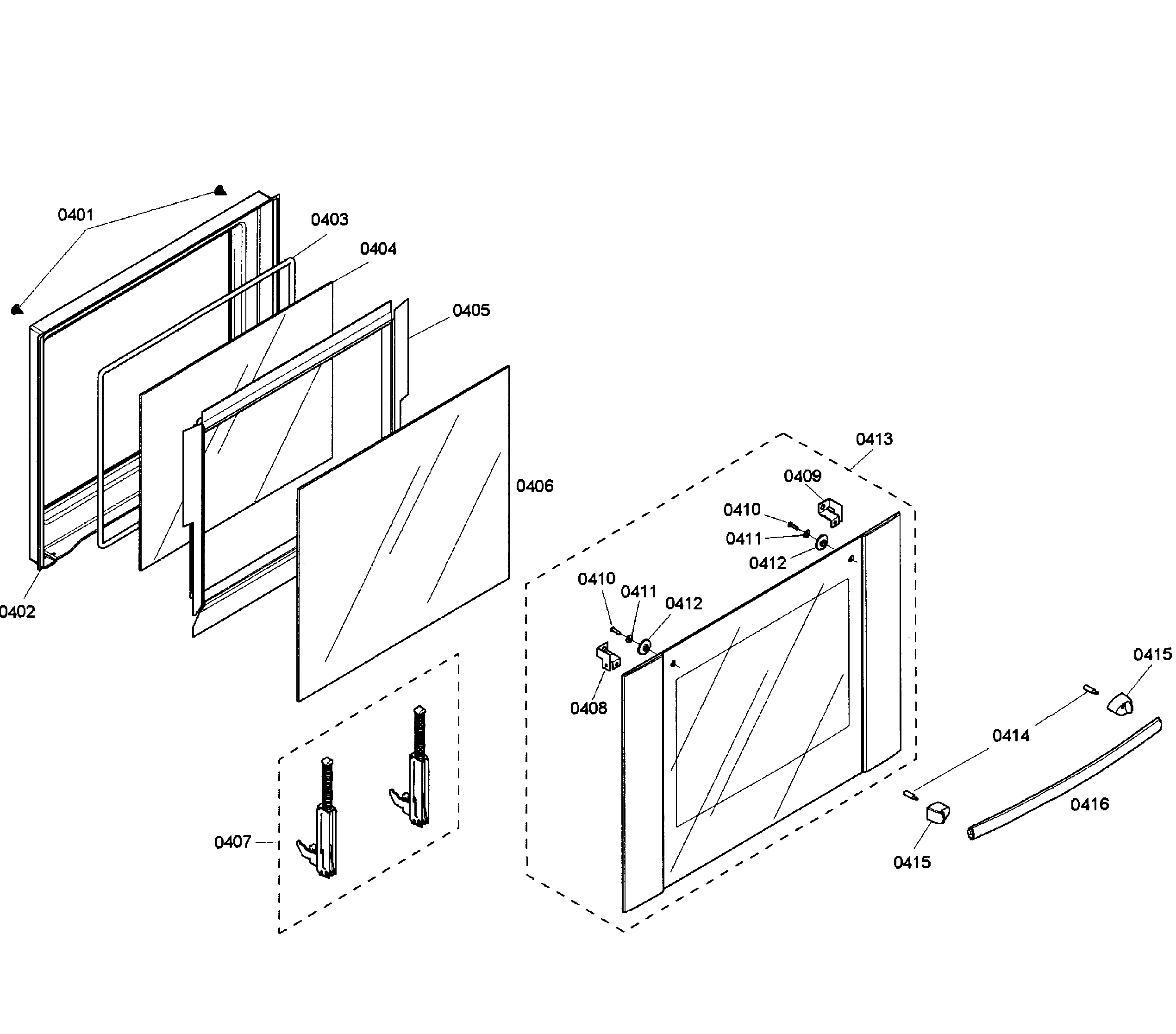 Bosch HBL3560UC/03 door upper diagram