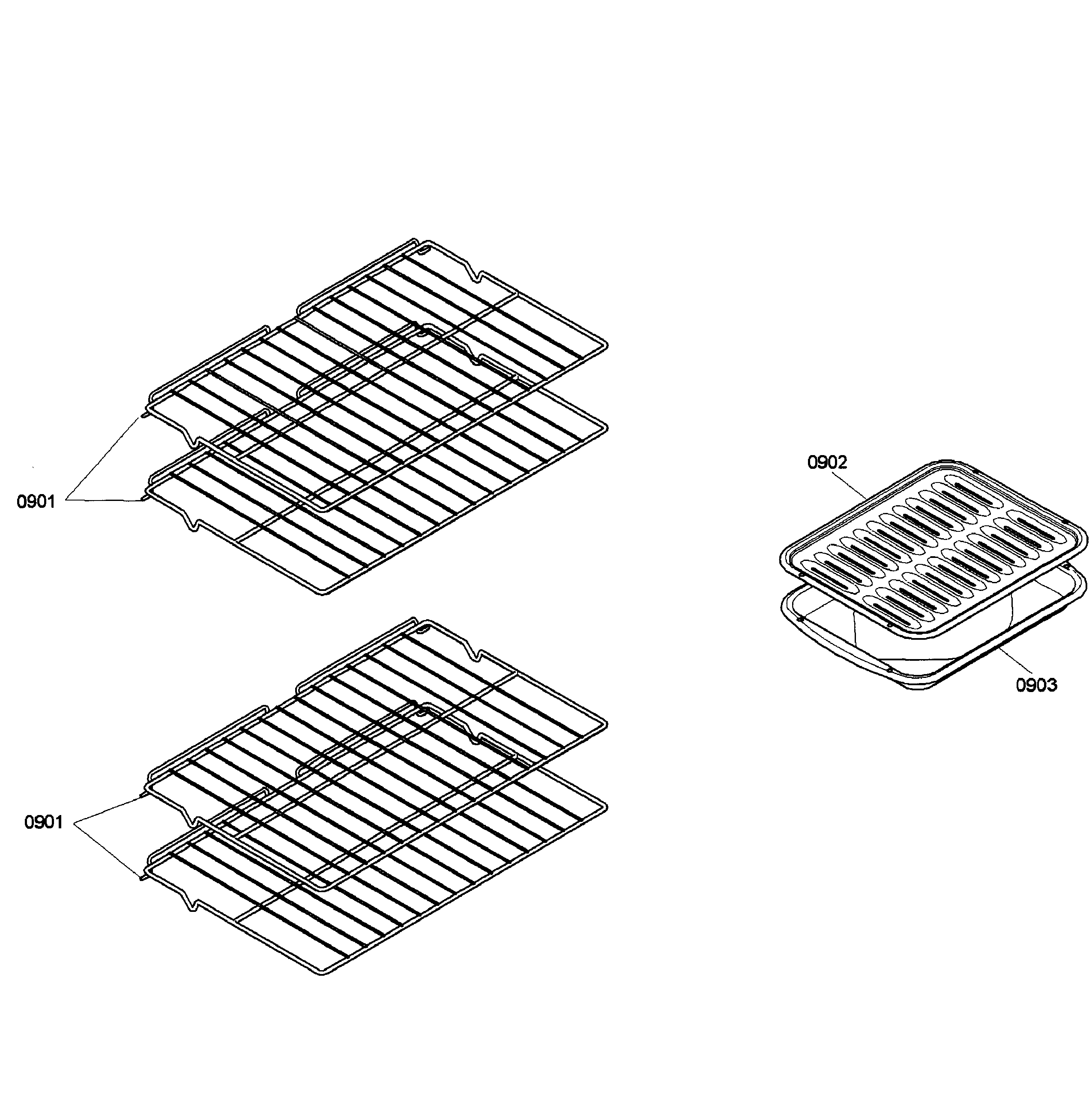 Bosch HBL3560UC/03 shelfs diagram