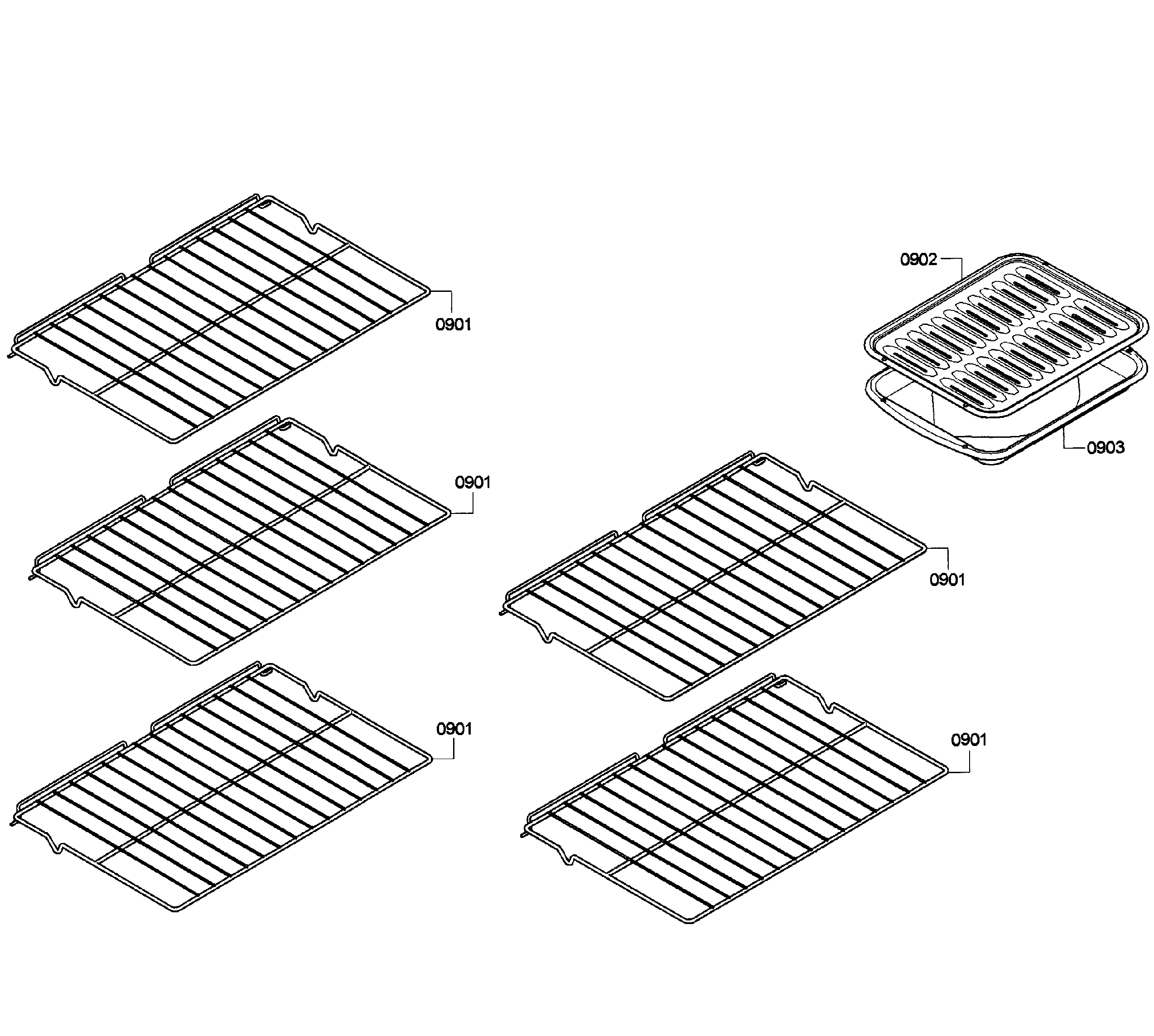 Bosch HBL3560UC/05 shelfs diagram