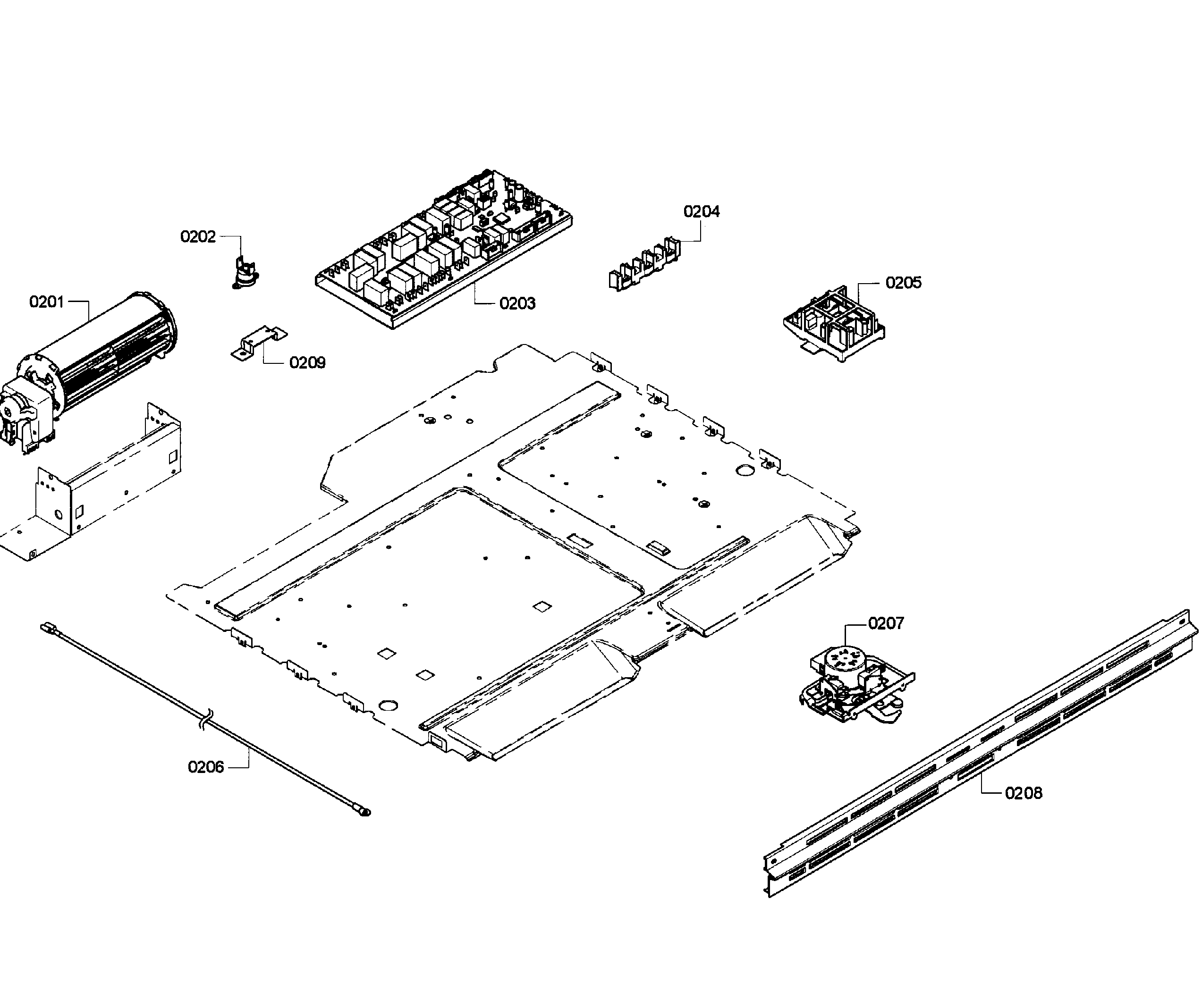 Bosch HBL3560UC/07 pcb's assy diagram