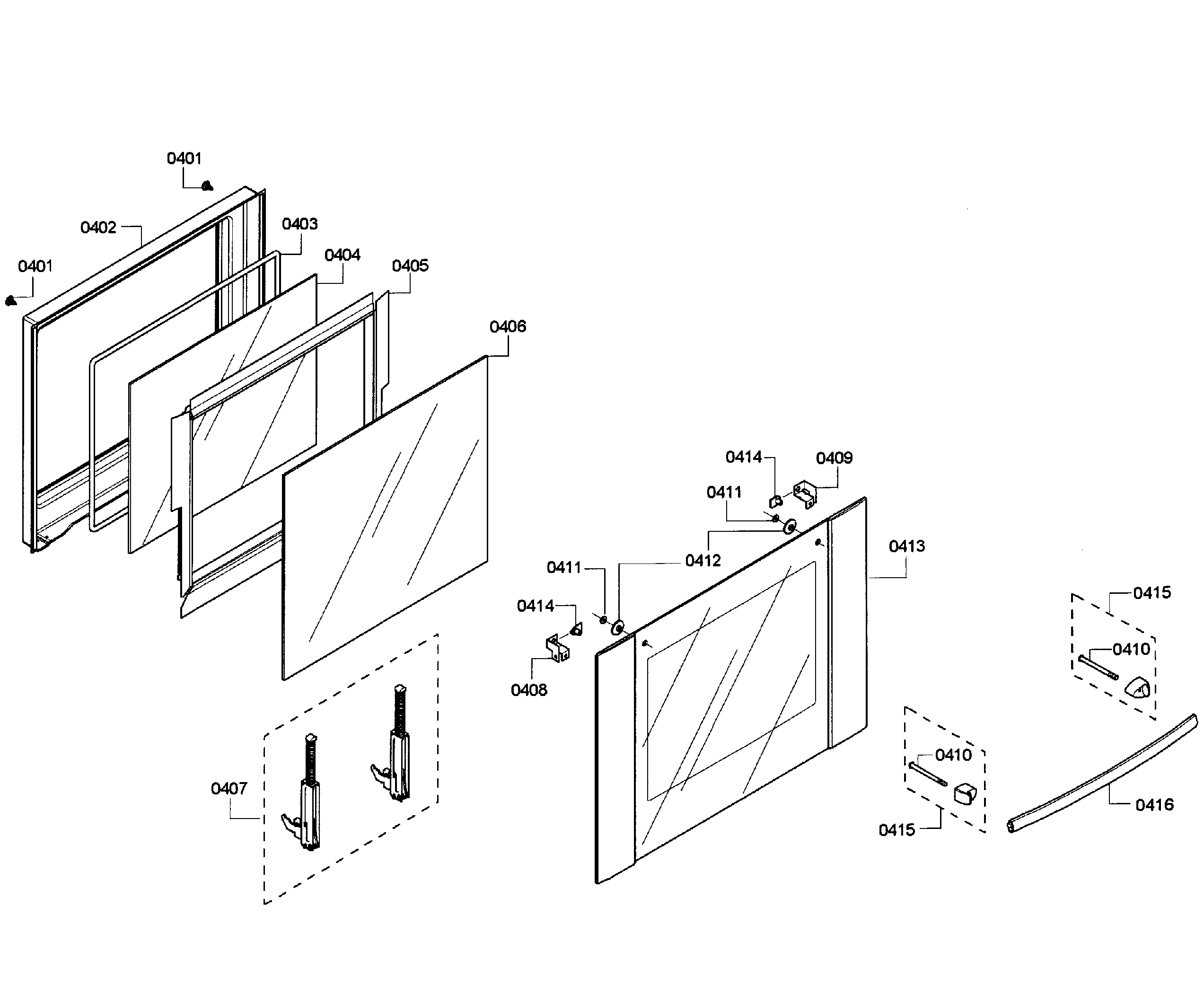 Bosch HBL3560UC/07 door upper diagram